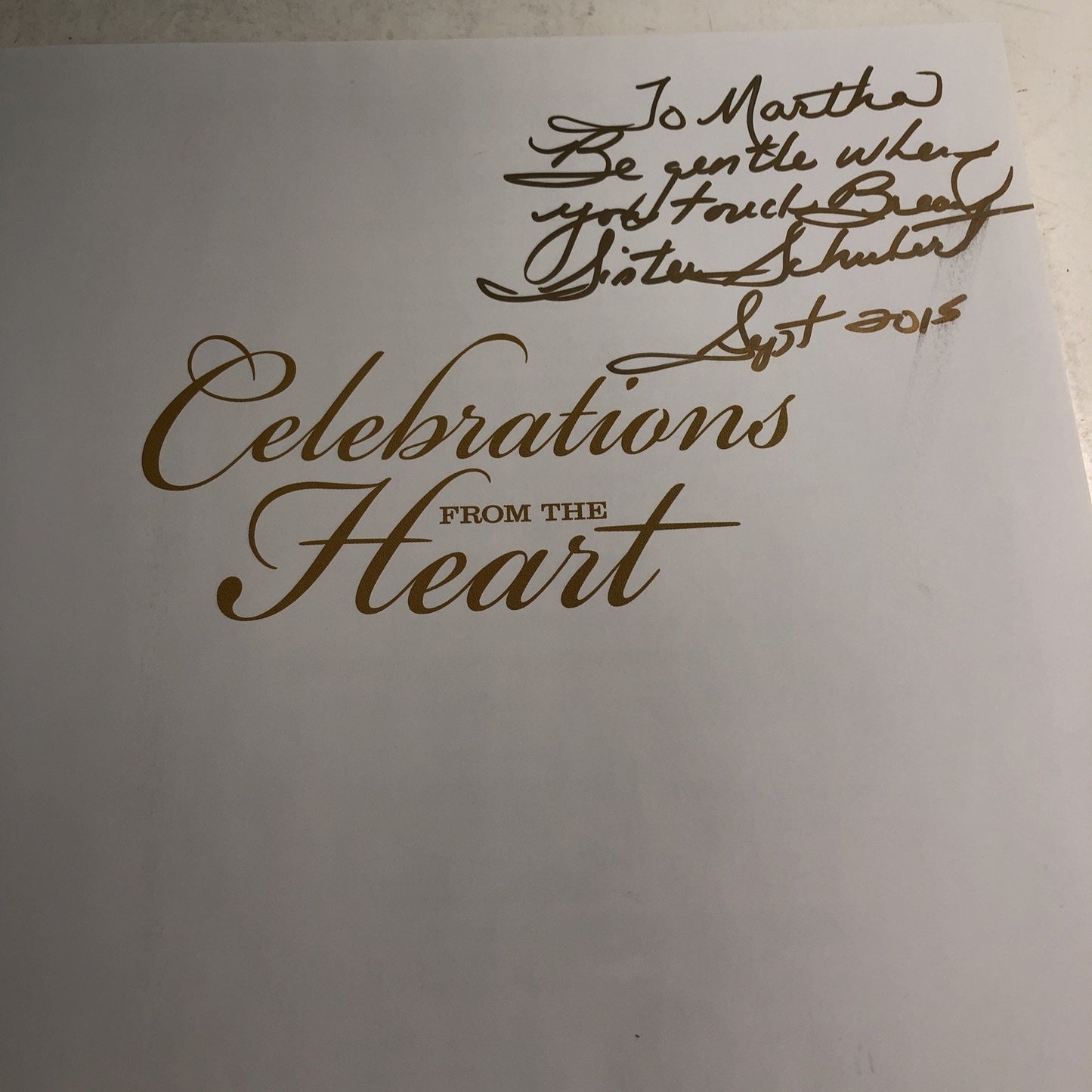 Celebrations from the Heart SIGNED by Sister Schubert Barnes Betty Sims Cookbook