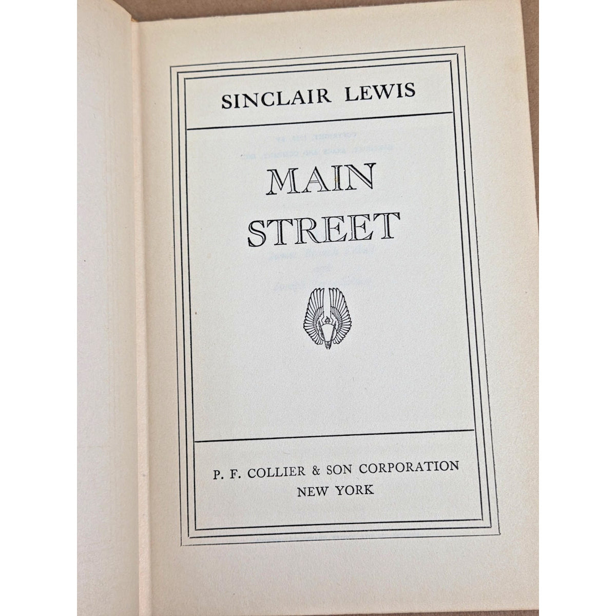 Sinclair Lewis Vintage Book Set- Main Street and Dodsworth Collier Editions