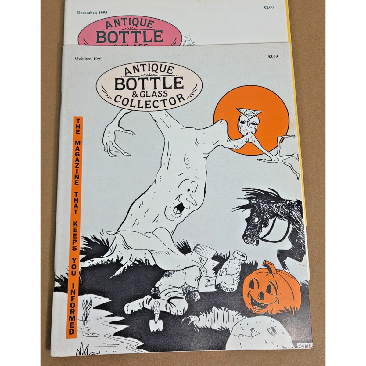 Vintage Antique Bottle & Glass Collector Magazine Lot 1995 Run Set of 11 Issues