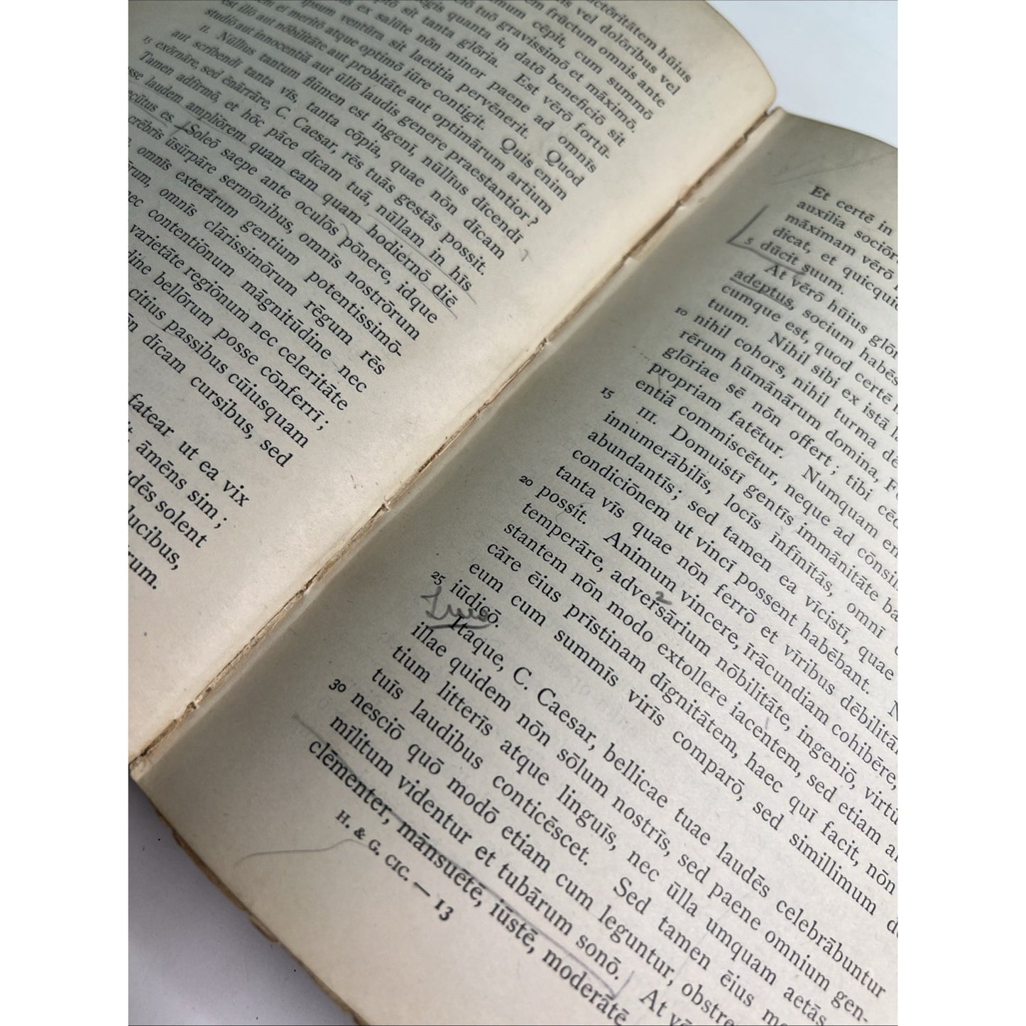 1898 HC Ten Orations Of Cicero by Harper & Gallup Latin Textbook