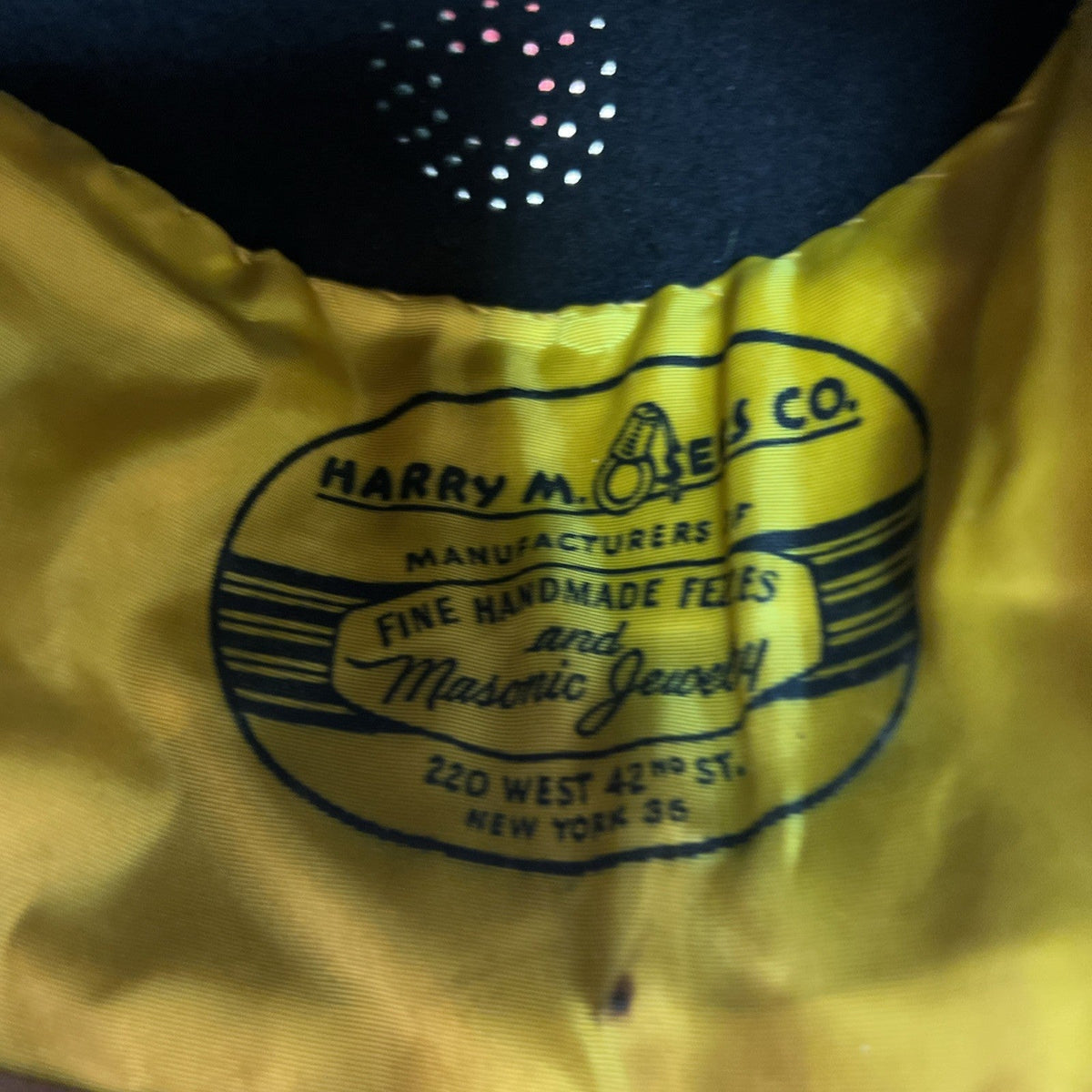 Vintage Shriners Fez Masonic Hat Al Hassan Pin Tassel Harry M. Osers Co. NY