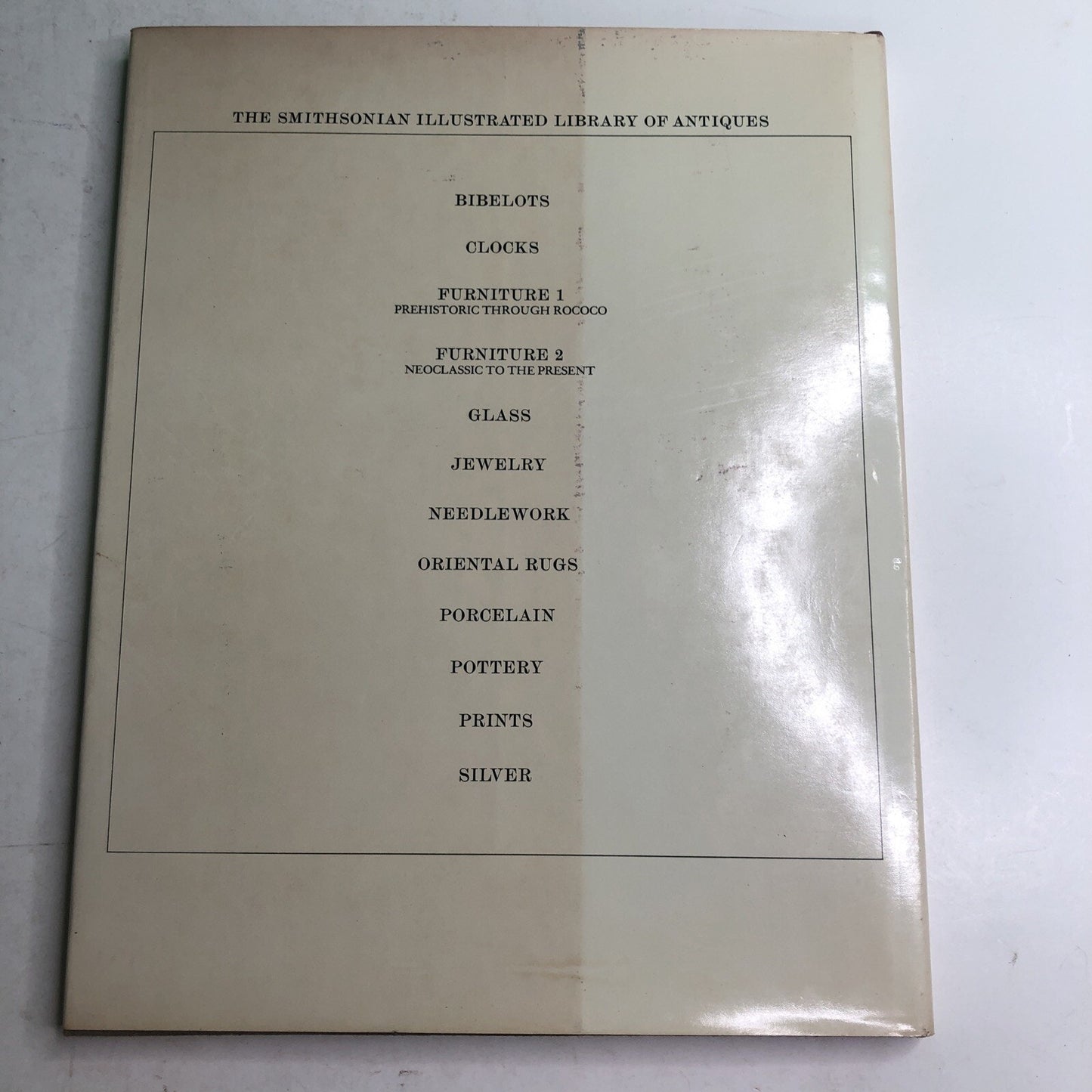 FURNITURE 1 PREHISTORIC THROUGH ROCOCO SMITHSONIAN By Bishop & Coblentz 1979 HC