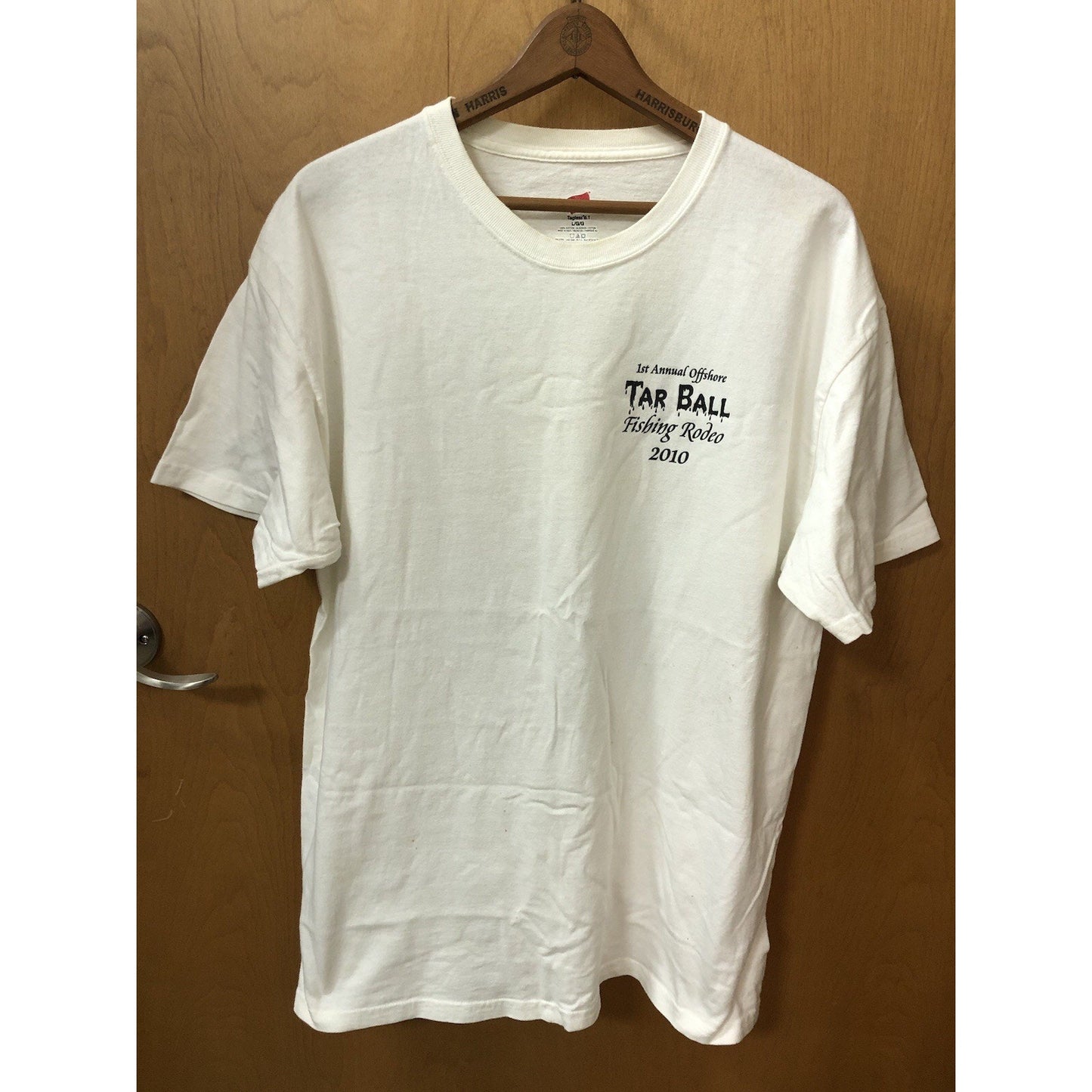 2010 Offshore Tar Ball Fishing Rodeo TSHIRT Size L BP British Petroleum FL AL MS