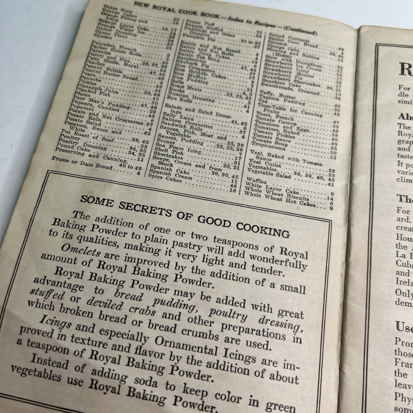 Royal Baking Powder Cookbook Cook Book 1925 New York USA PB Recipes