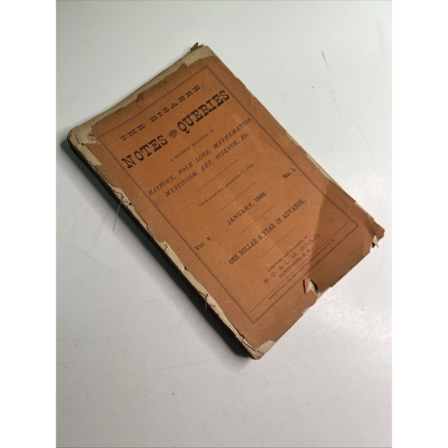 Lot Of 6 The Bizarre: Notes And Queries Magazine Vol. 5 Jan-July 1888 - OCCULT