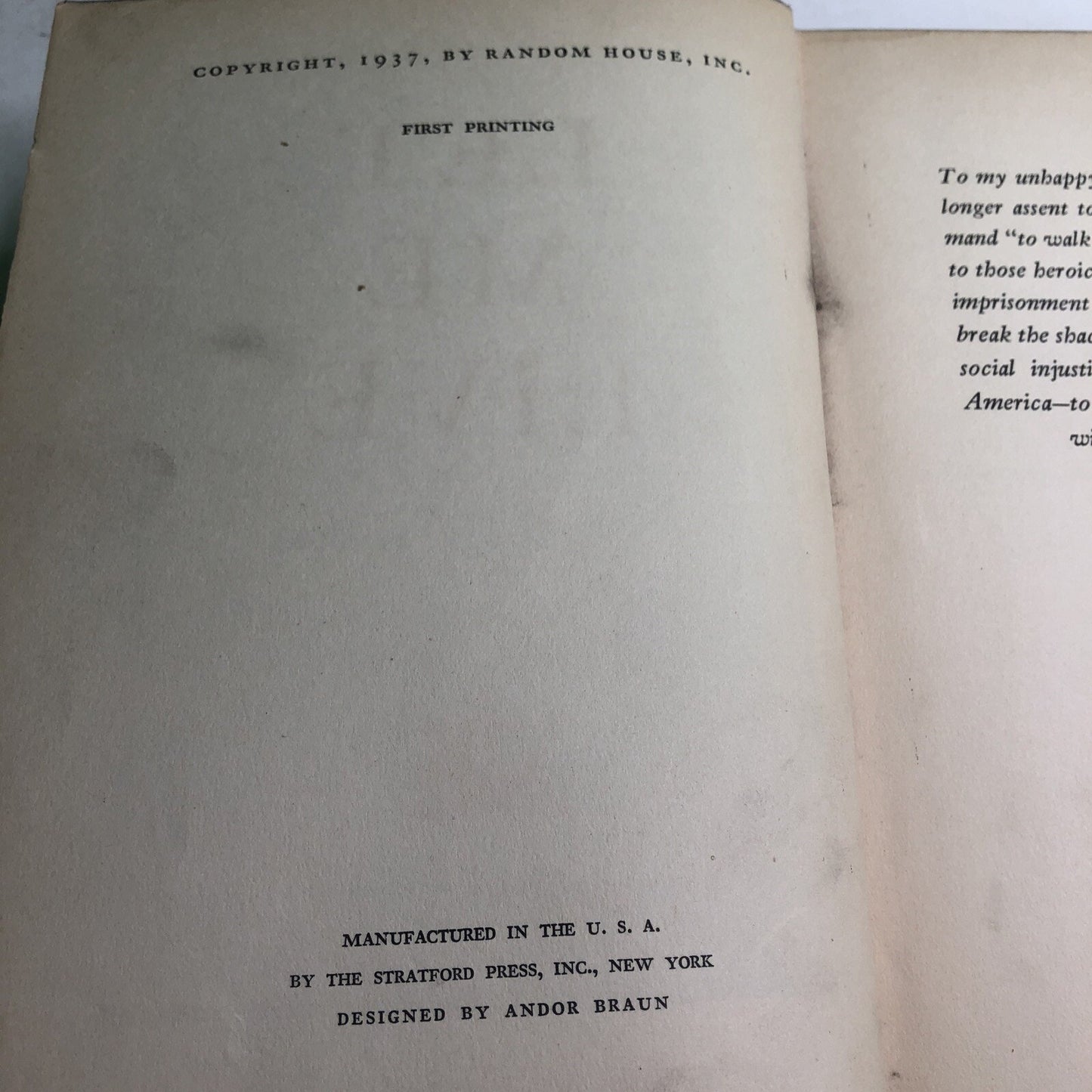 LET ME LIVE By Angelo Herndon 1937 HC First Printing SIGNED BY AUTHOR