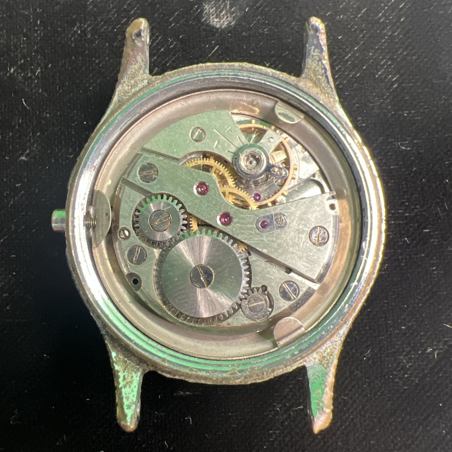Nikles Watch Co Wristwatch Movement Vintage Men's Parts or Repair France