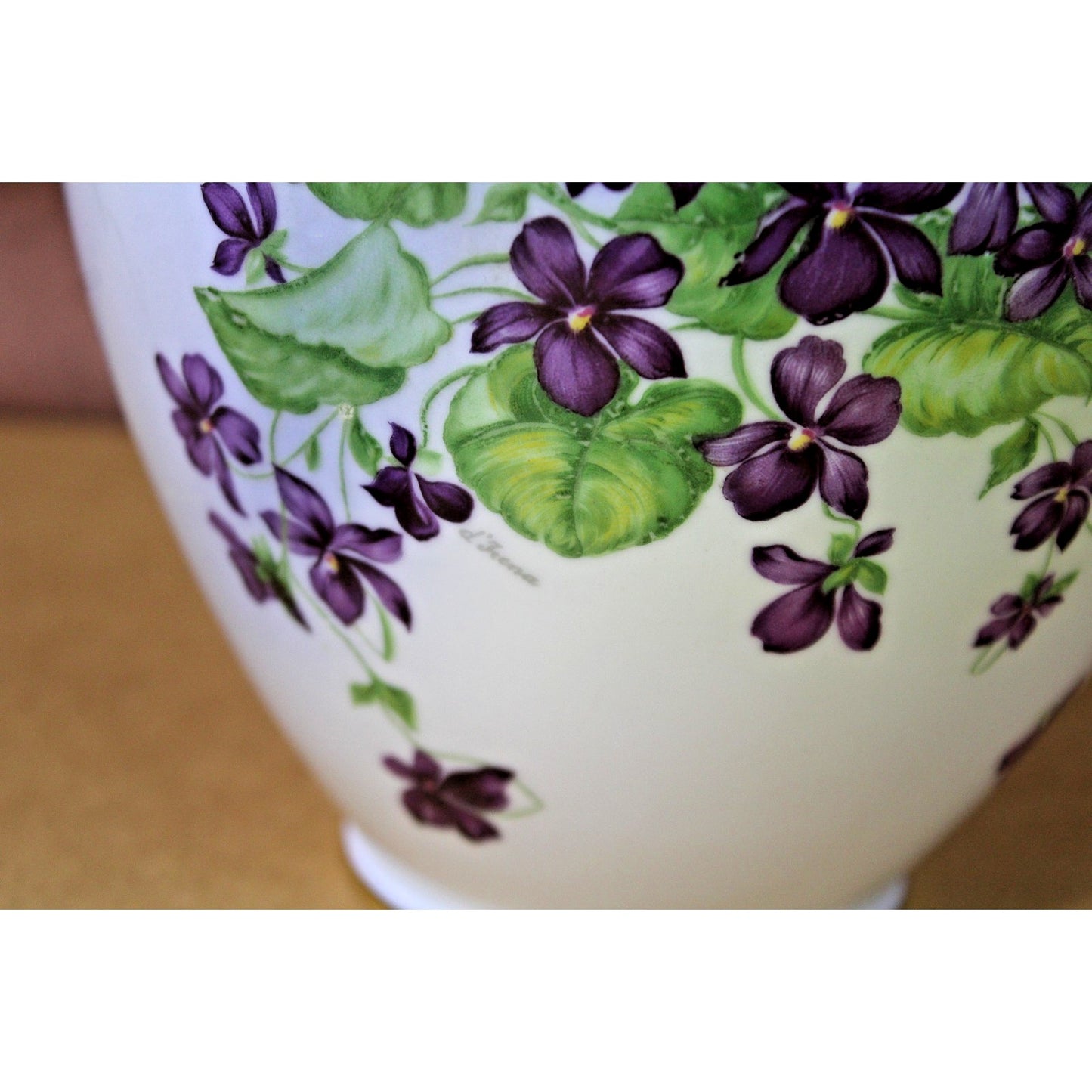 Vintage Hand Painted Porcelain Lidded Vase Urn Bavarian Studio Erich Parbus 13"