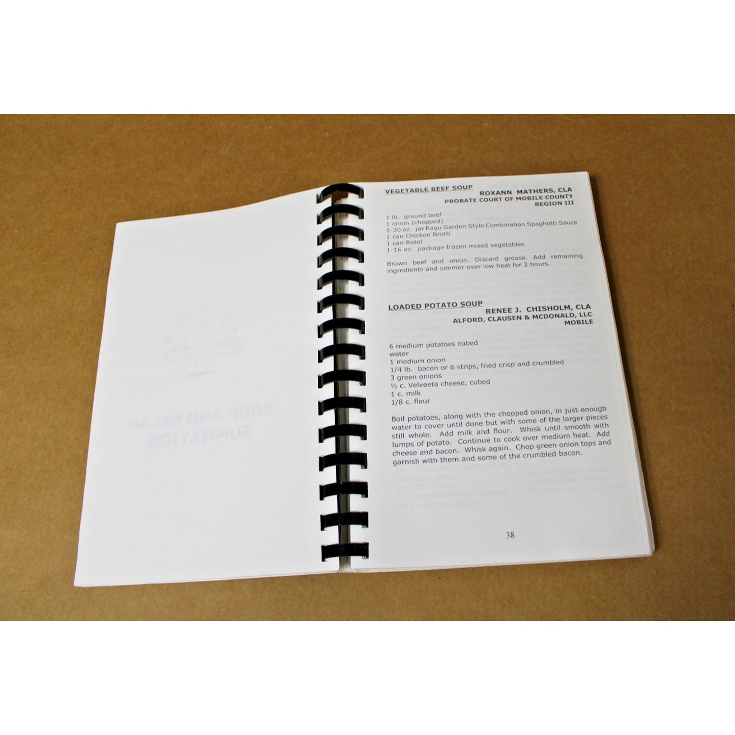 Justice Served, by the Alabama Association of Legal Assistants, Undated Cookbook