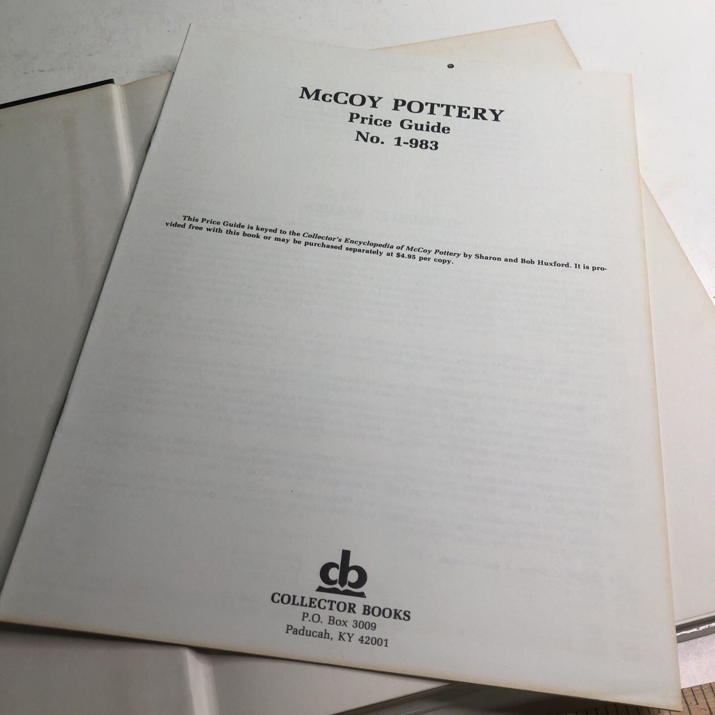 The Collectors Encyclopedia of McCoy Pottery 1984 by Huxford Updated Value Book