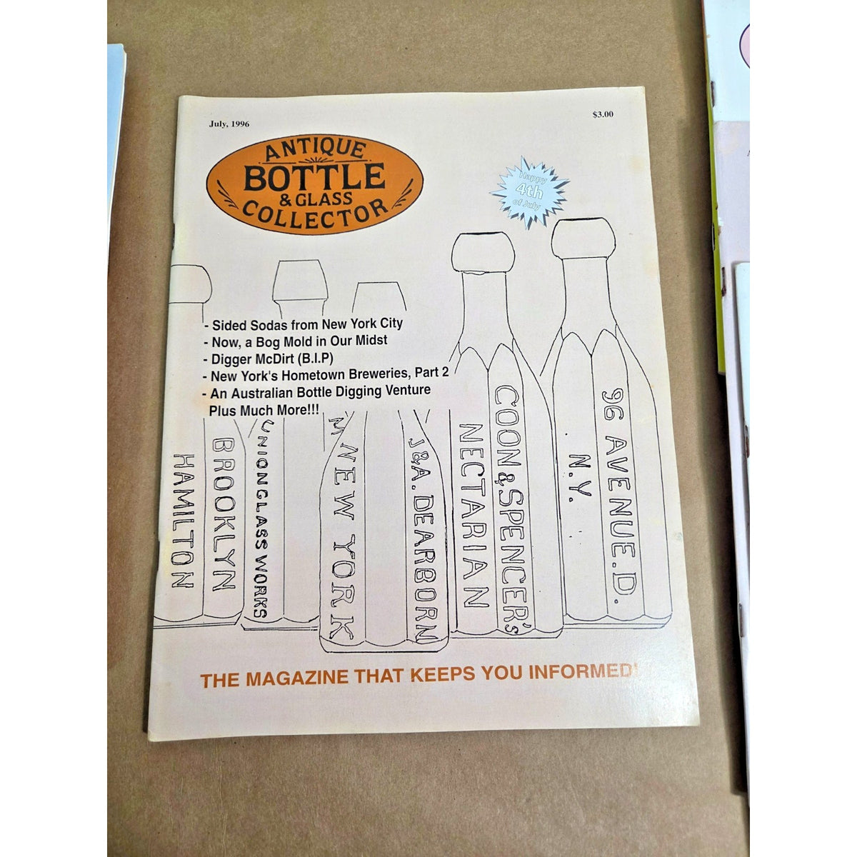 Vintage Antique Bottle & Glass Collector Magazine Lot 1996 Full Year 11 Issues