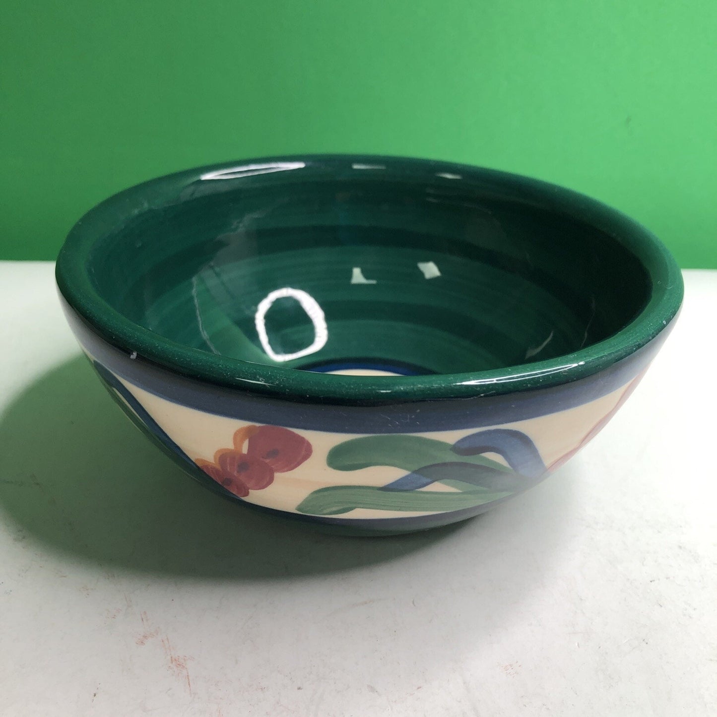 One 1993 Gail Pittman Pottery Bowl Signed Mississippi 5.75” Cereal Soup Dessert