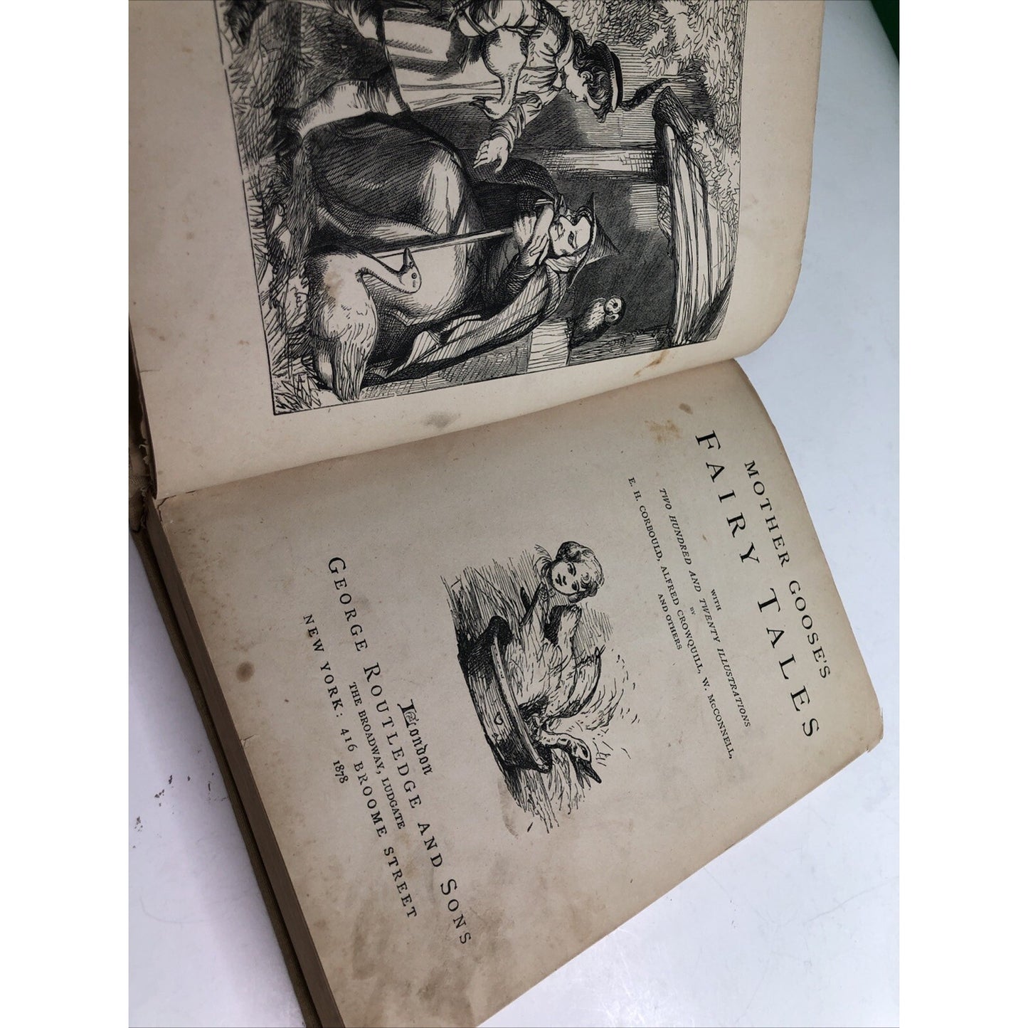 1878 Mother Goose’s Fairy Tales By Corbould Crowquill McConnell HC Illustrated