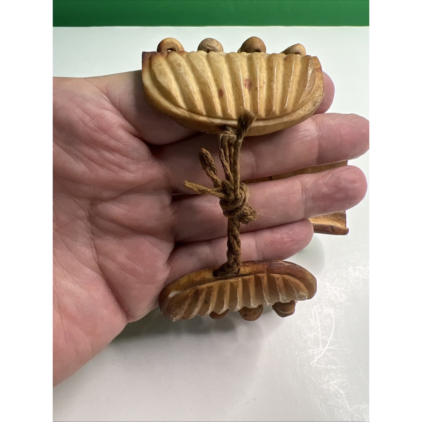 Vintage Handcarved Artisan Crafted Bracelet Natural Material
