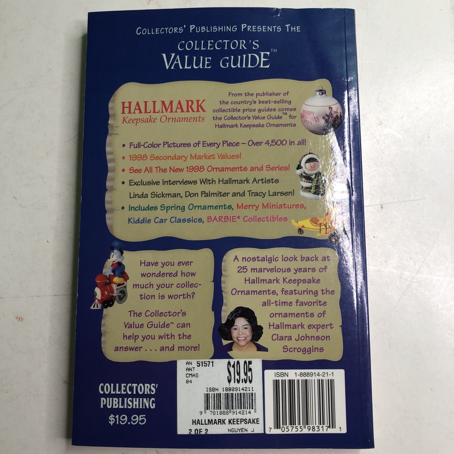 Hallmark Keepsake Ornaments Collector's Value Guide Handbook 1998 Market Price