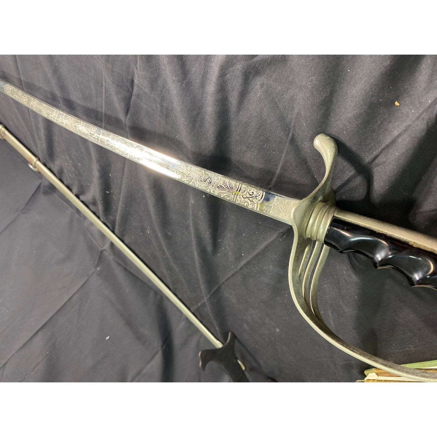 Antique Engraved United States Military Sword Trade Spartan Mark