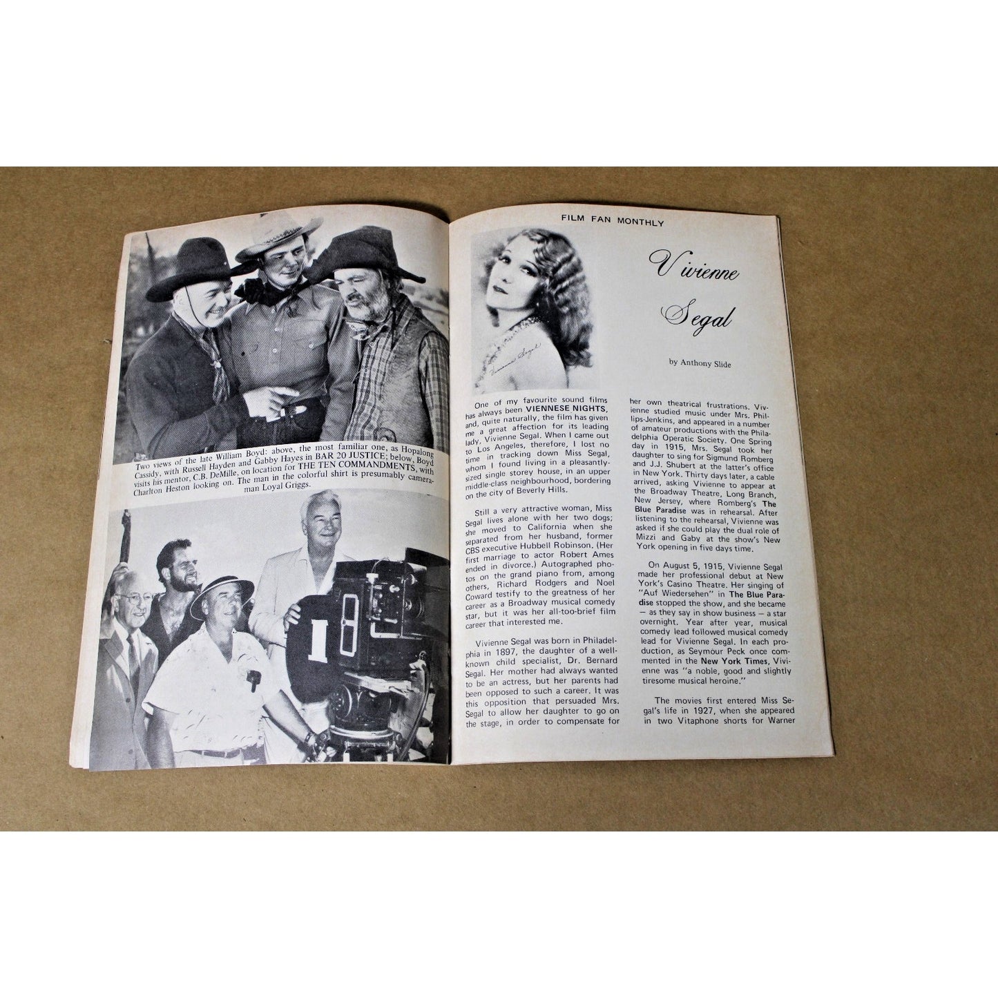 Rare FILM FAN MONTHLY, OCTOBER 1972 #136, ft. George Brent, Vivienne Segal