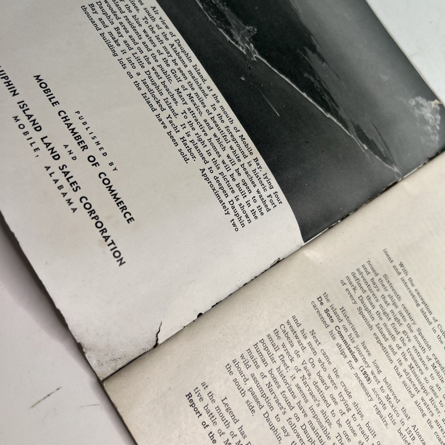 Vintage Booklet History Of Dauphin Island Alabama Mobile 1950’s With Flyer