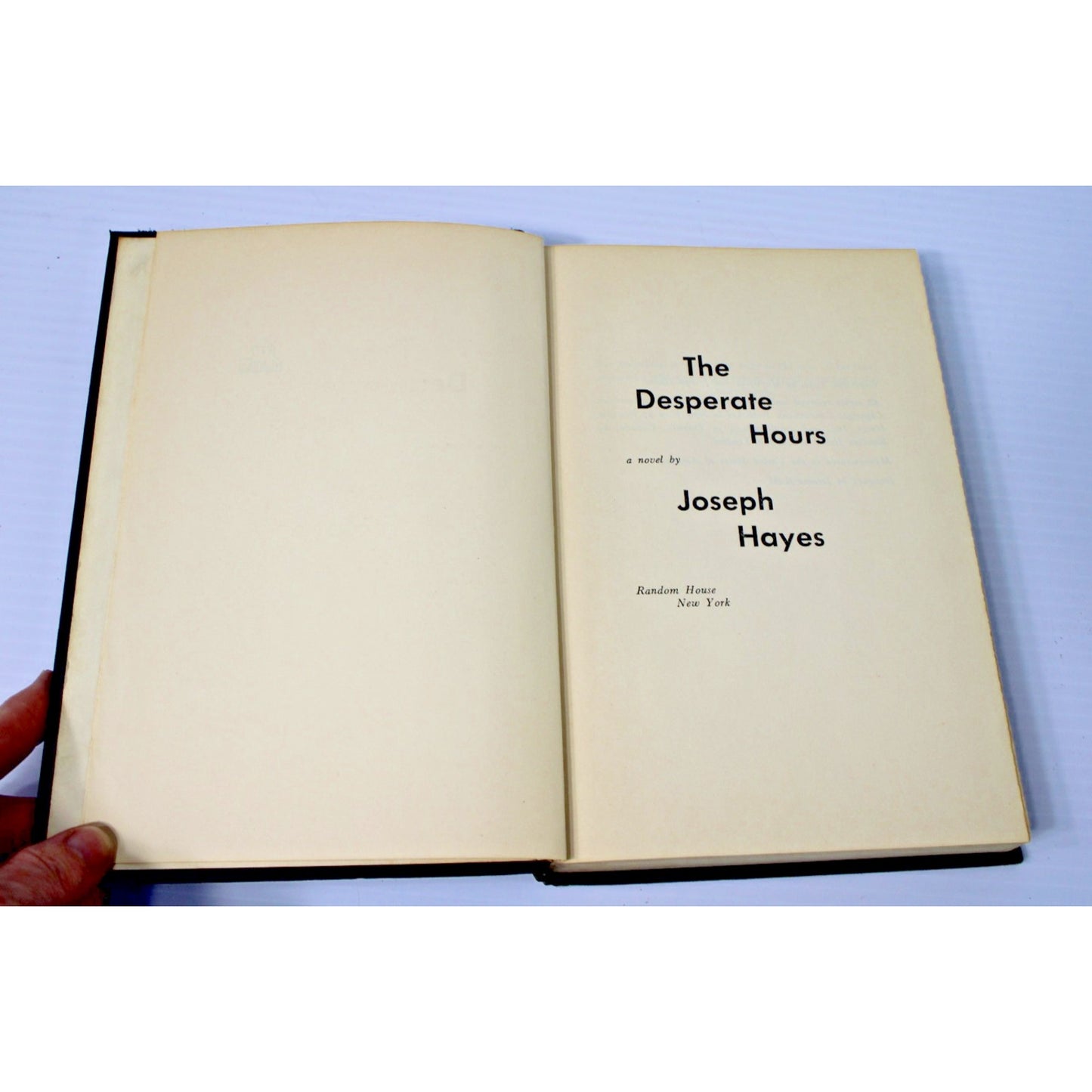 The Desperate Hours- Joseph Hayes, 1954, Hardcover, Vintage Crime Rare