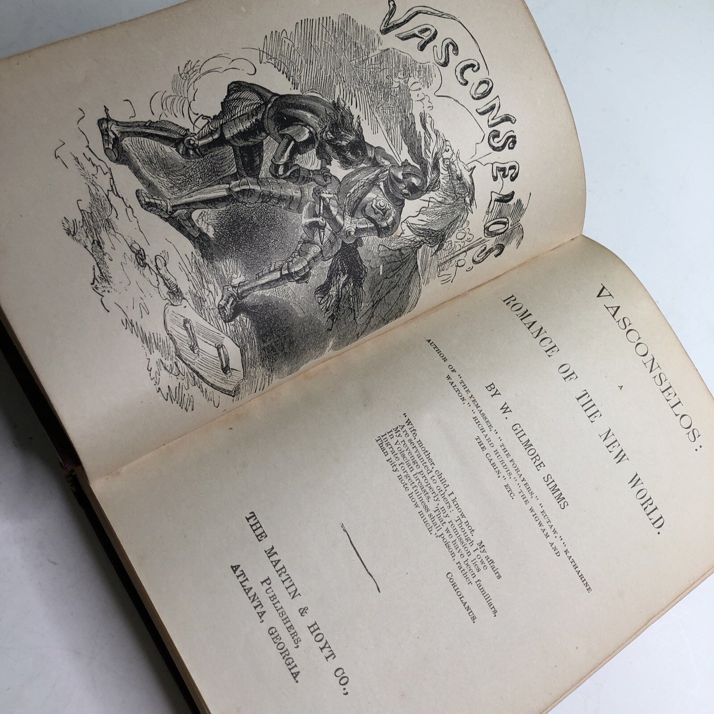 VASCONSELOS: A Romance Of The New World by W. Gilmore Simms HC
