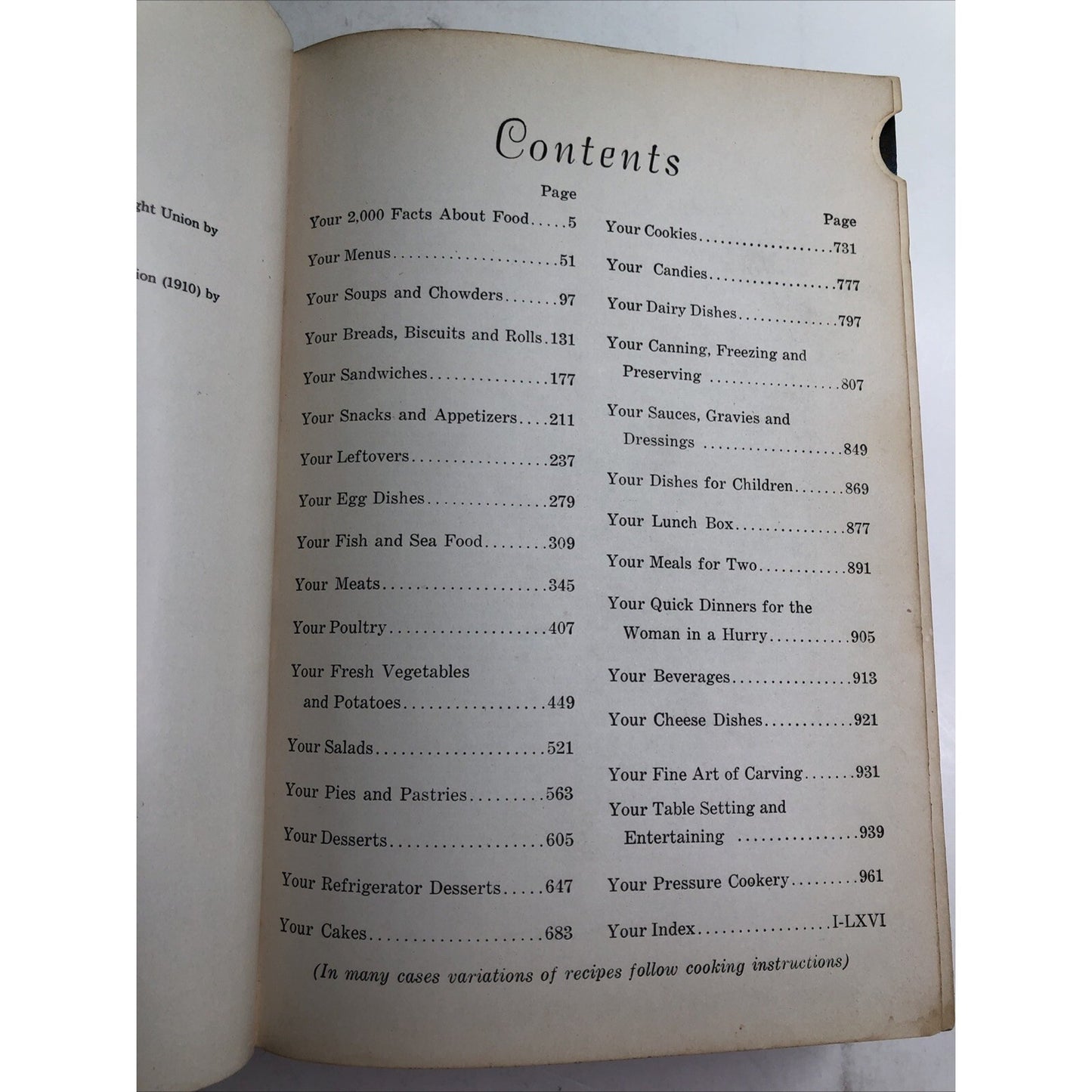 Norge Binding of Culinary Arts Institute Encyclopedic Cookbook Recipes Menu