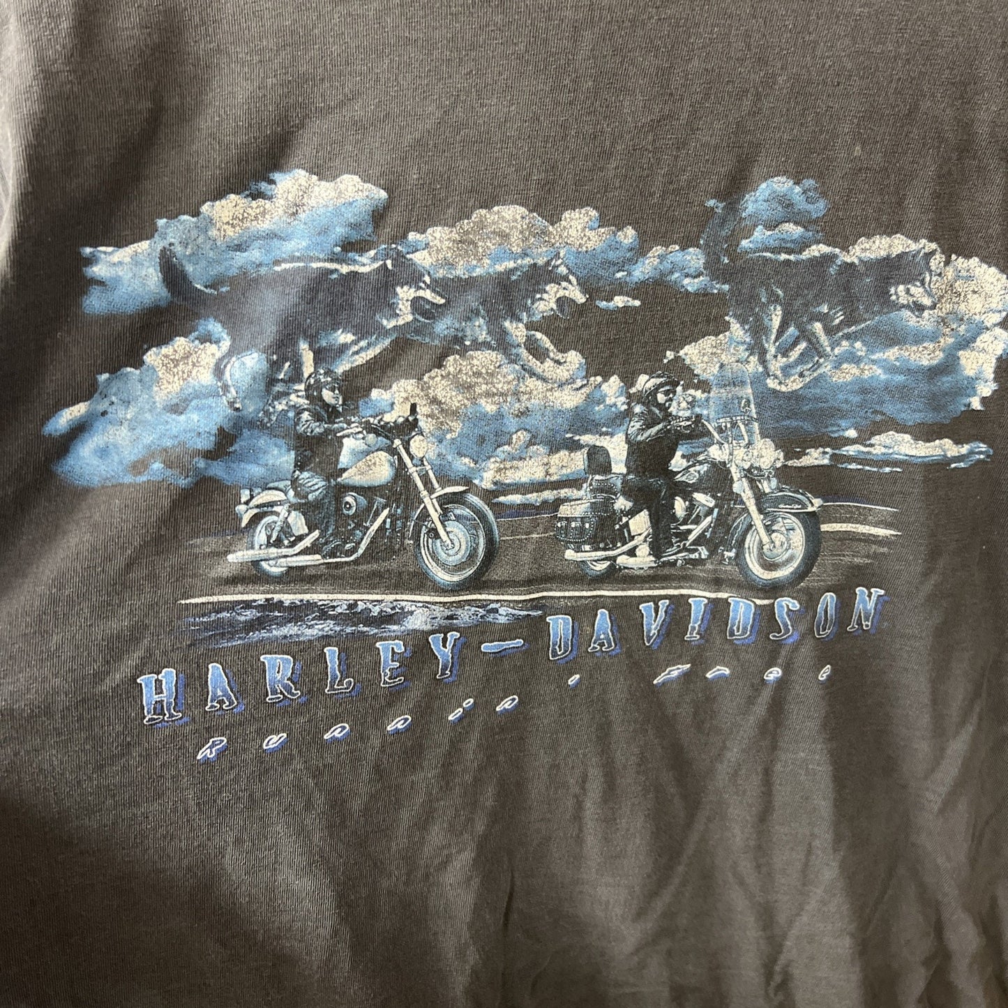 East Coast Harley Davidson Motorcycles Men’s XL Charcoal Tshirt Quantico VA
