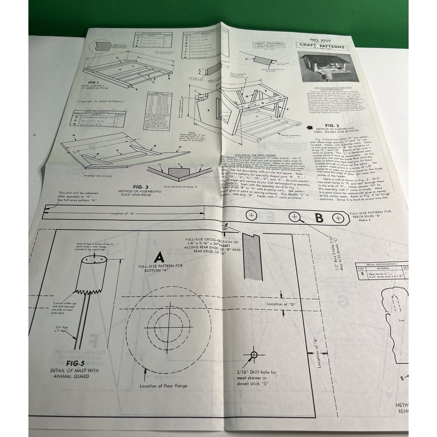 Lot Of 9 Bird House Plans Full Size Craft Patterns Instructions Project List