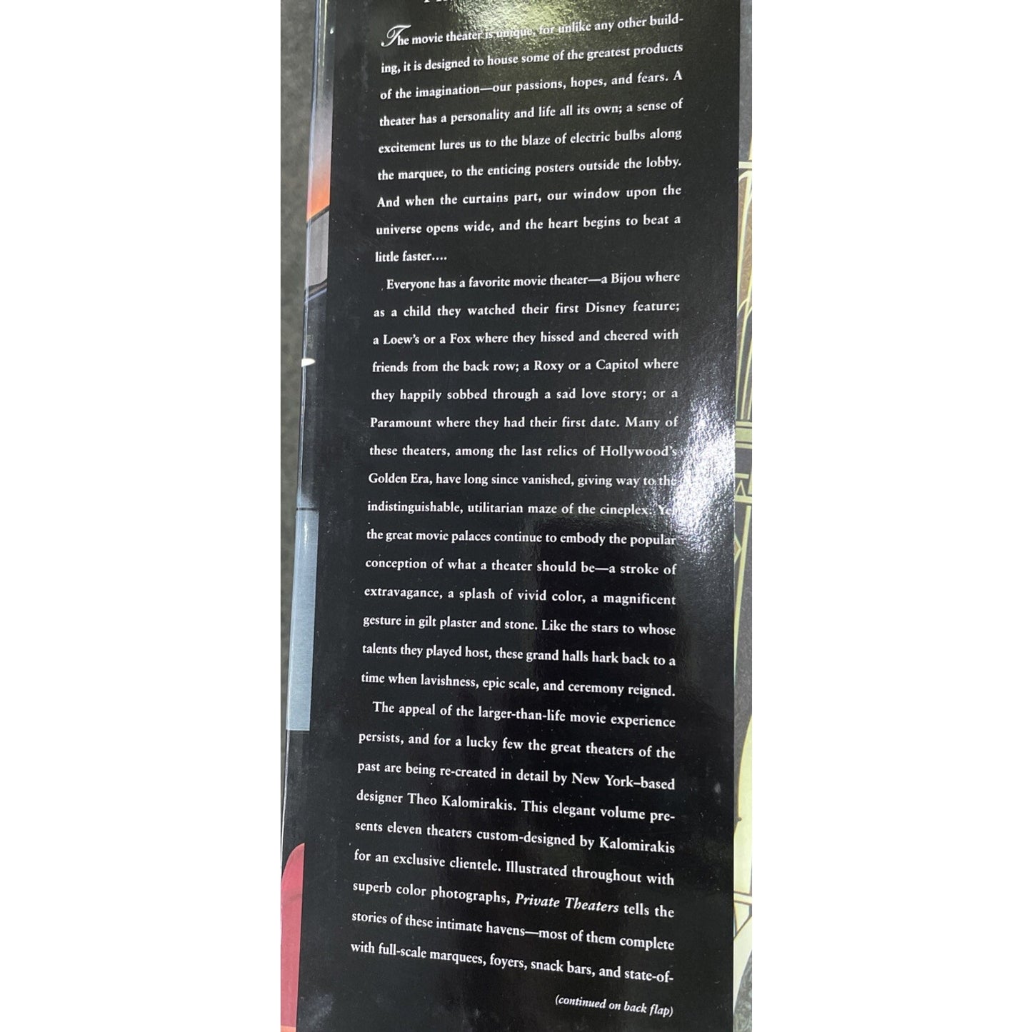 Theo Kalomirakis' Private Theaters by Brett Anderson 1997 Hardcover Dust Jacket
