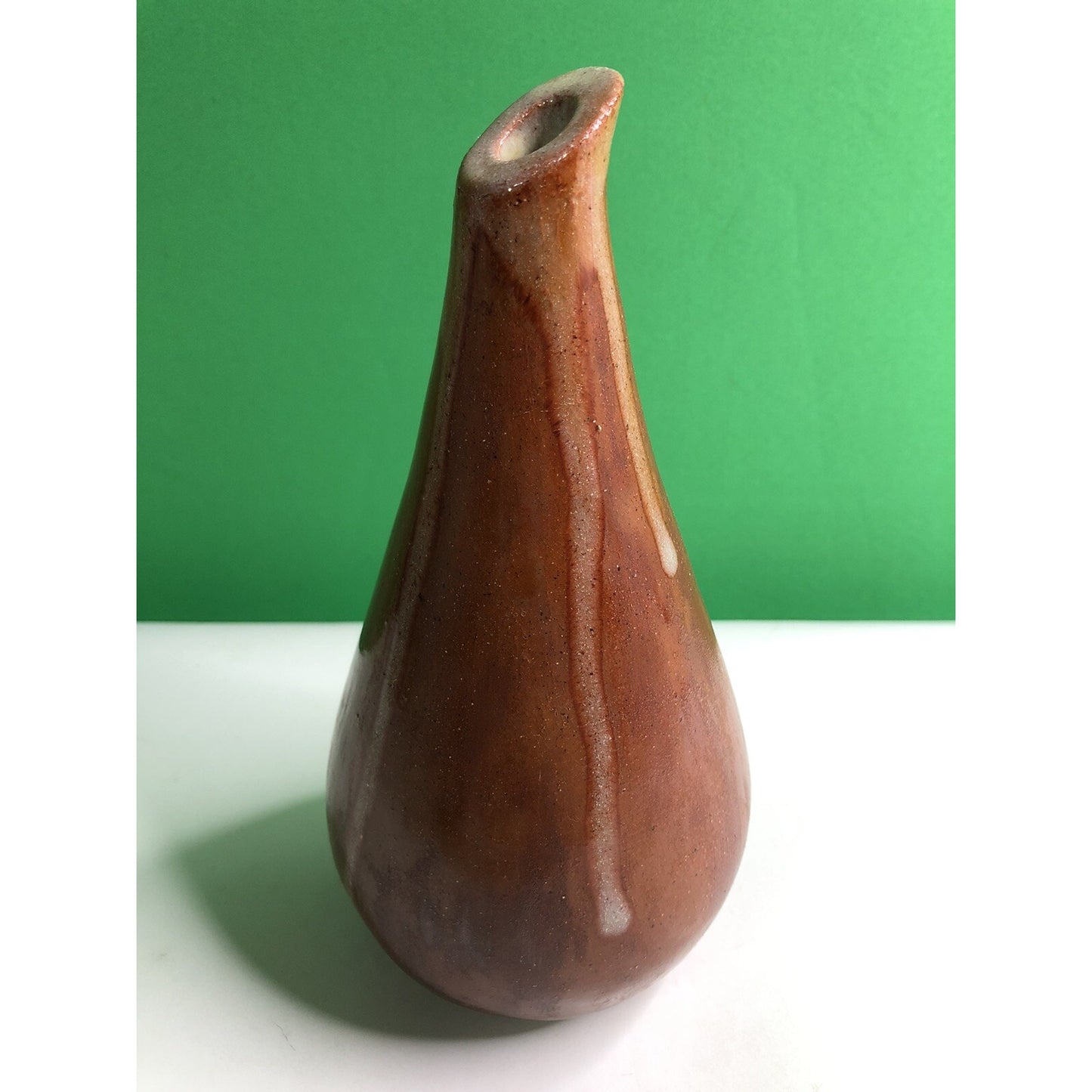Vintage BEREA COLLEGE VASE Marked HF390 Kentucky Hand Made Drip Glaze