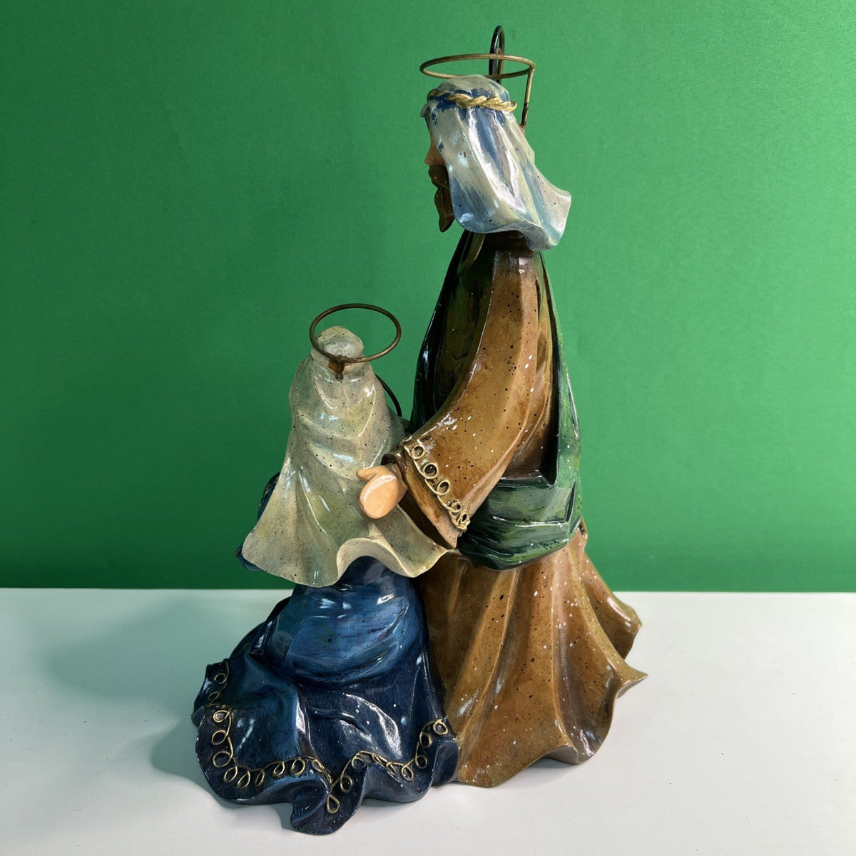 Holy Family Nativity Scene Figurine Statue Mary Joseph Jesus Christmas Decor 10”