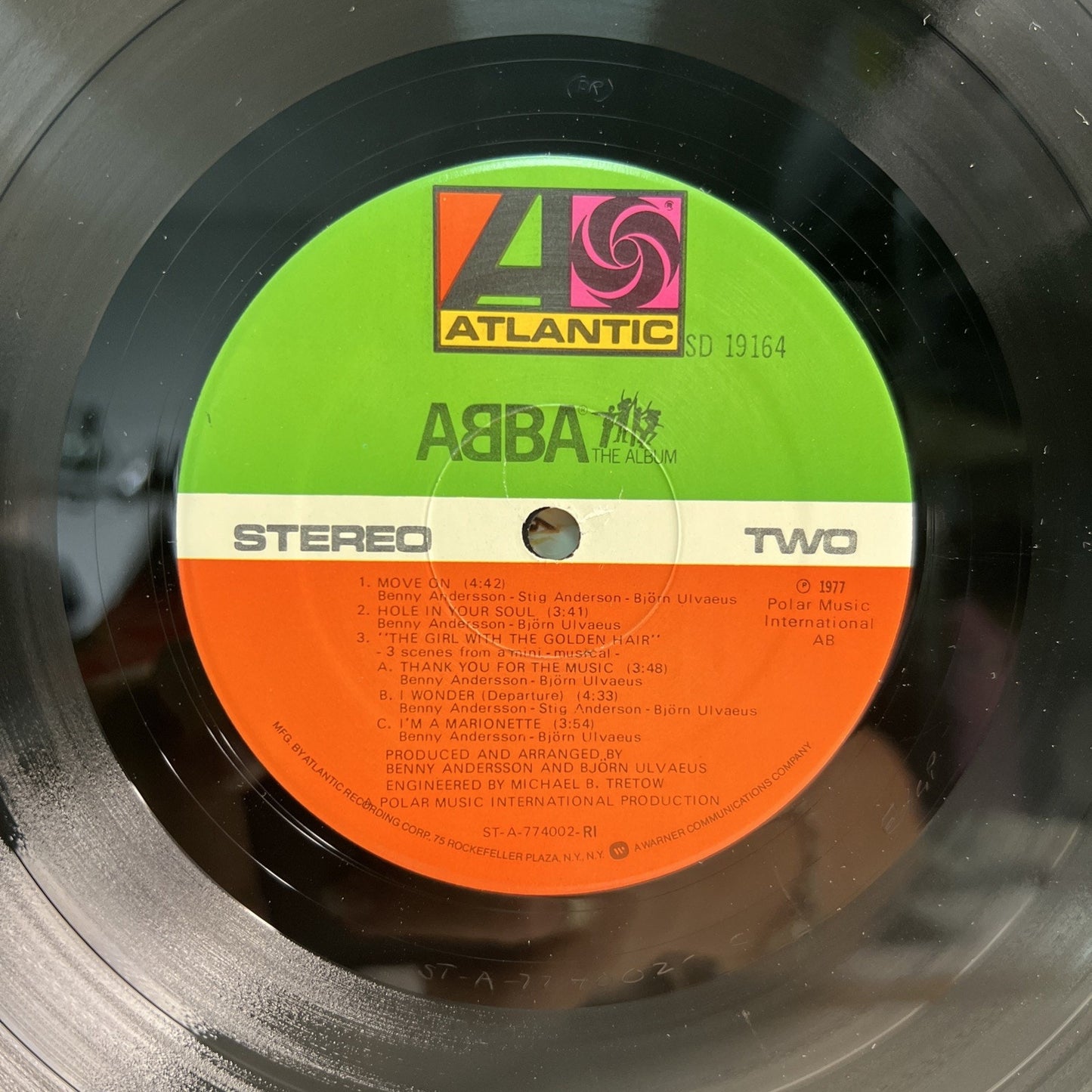 ABBA The Album Atlantic Records Vinyl LP 1977 Hype Sticker