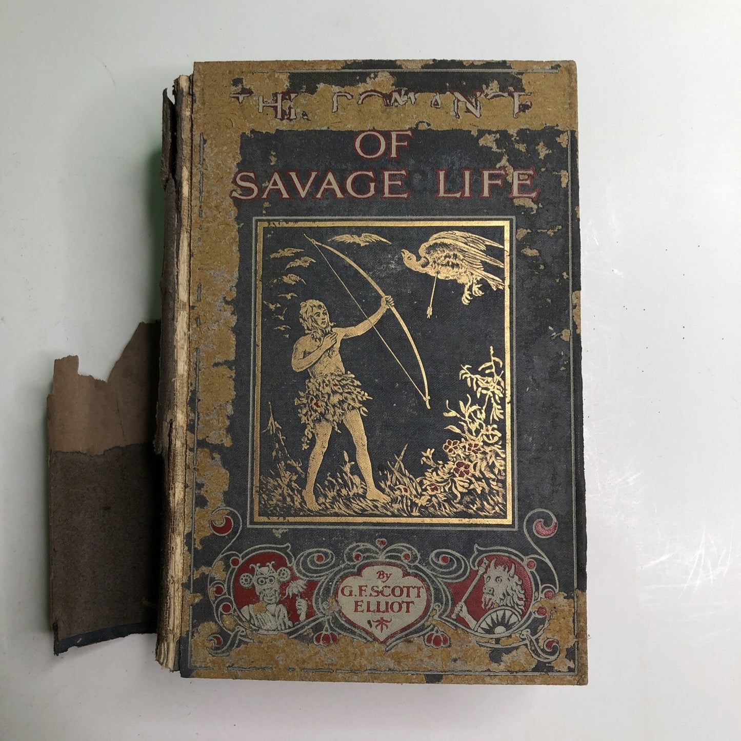1908 The Romance Of Savage Life By G. F. Scott Elliot HC Antique Illustrated