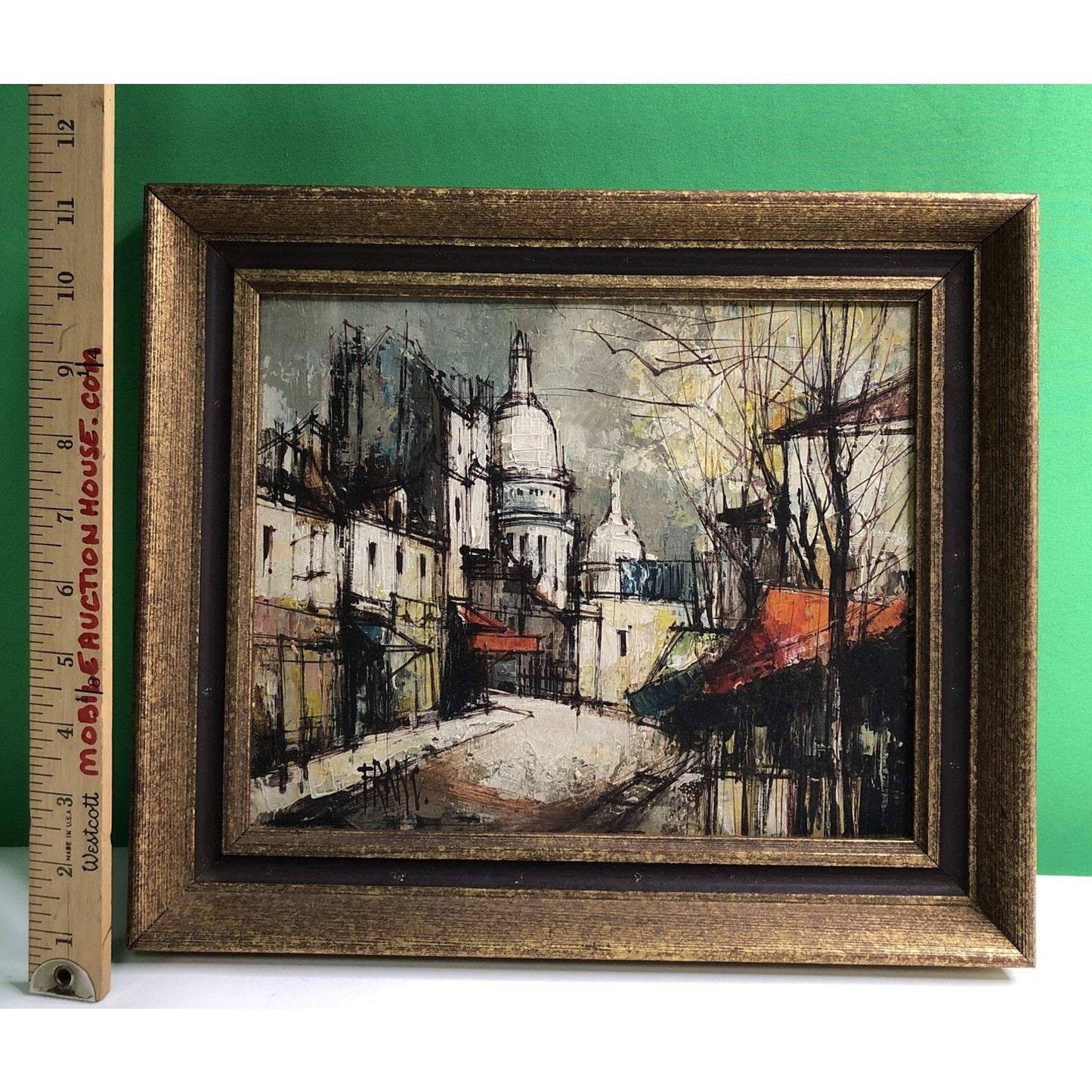 Signed FRANCOIS FRANC Oil Painting Place Du Tertre Montmartre Paris French Artis