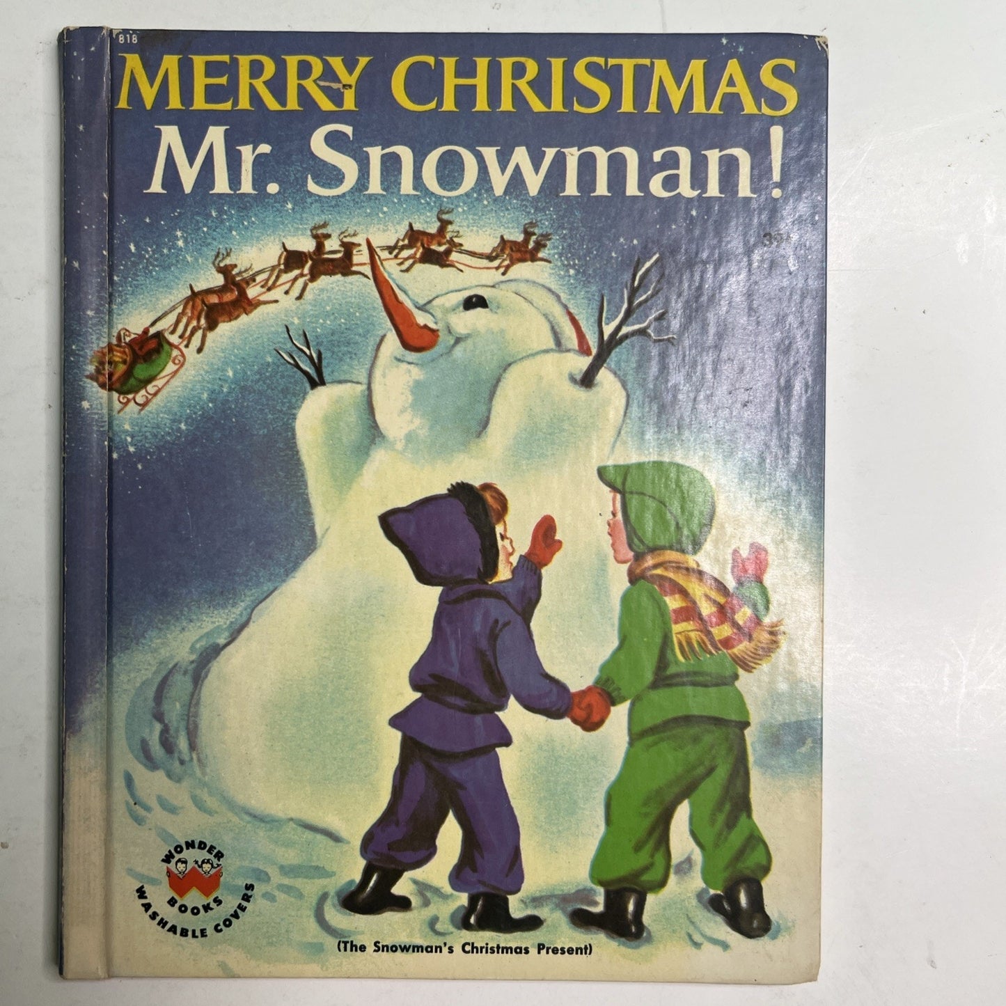 Merry Christmas Mr. Snowman by Irma Wilde Wonder Books 1951