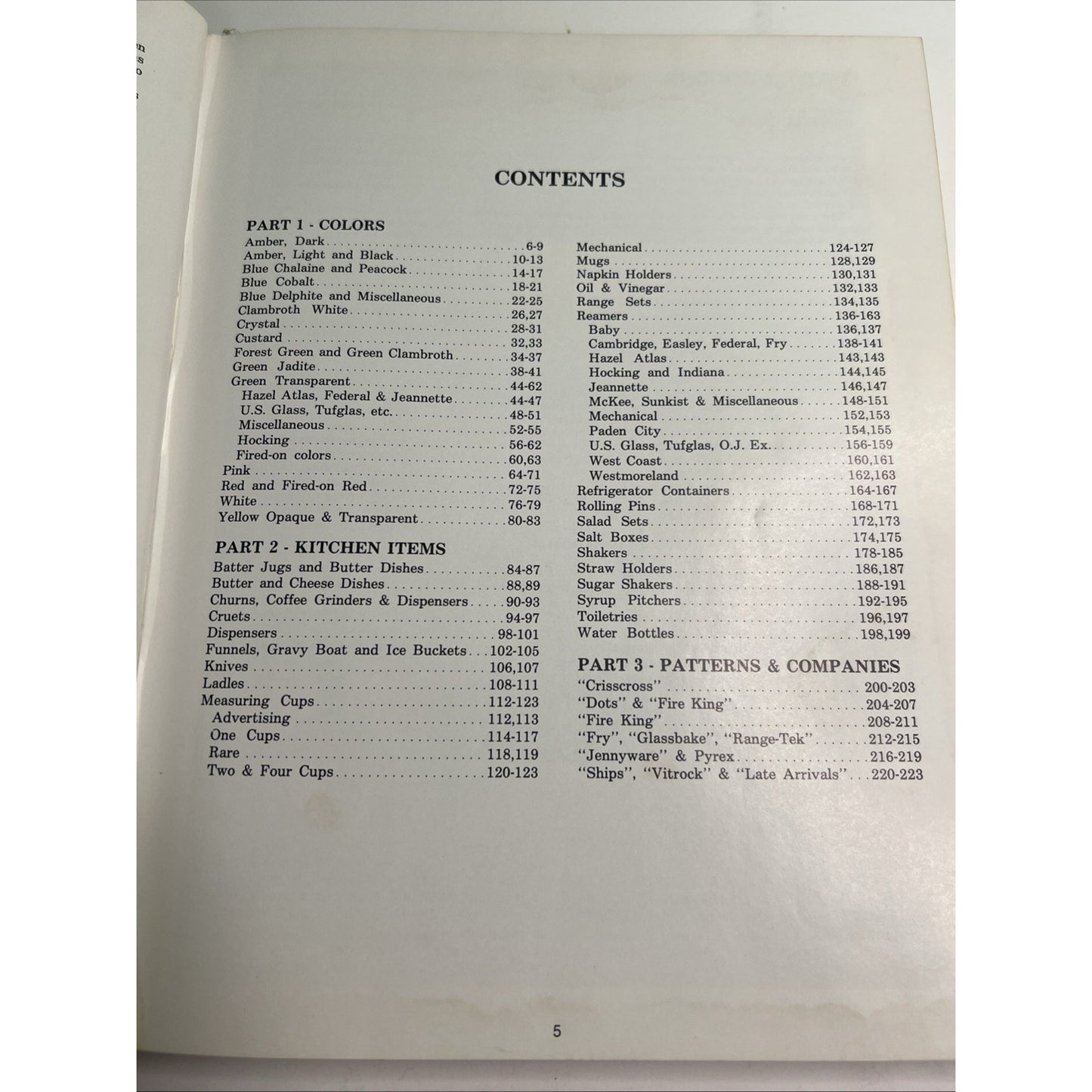 Kitchen Glassware of the Depression Years by Gene Florence 3rd Edition 1987