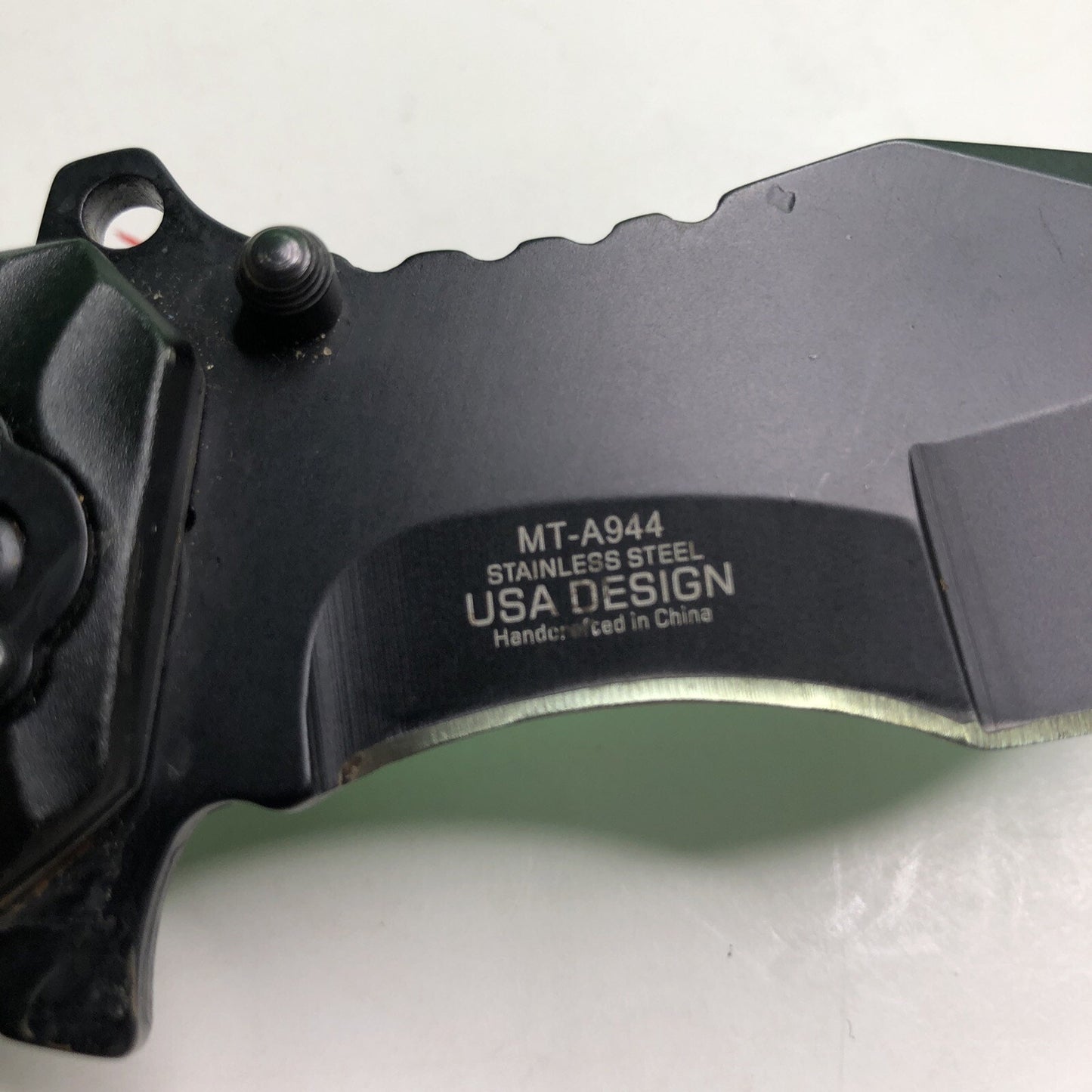 MTech POW/MIA A/O Folding Knife Black Stainless Blade Aluminium Handle MT-A944GY