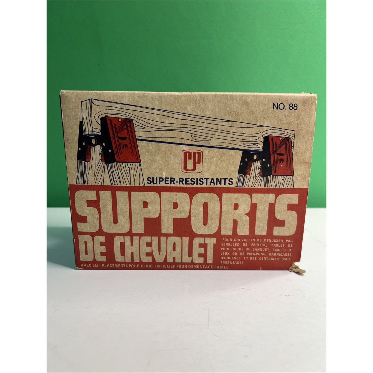 Vintage Crawford Products Sawhorse Brackets Metal Model No. 88 (1 Pair) USA