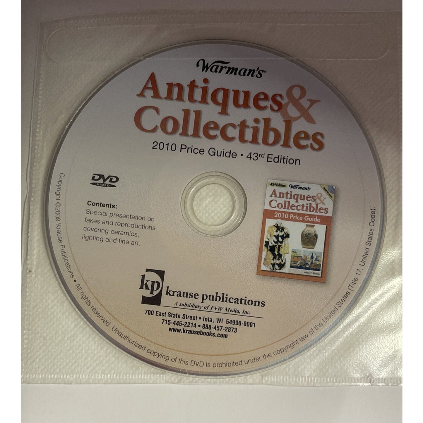 Warman's Antiques & Collectibles Price Guide [With DVD] by Mark F. Moran 2010