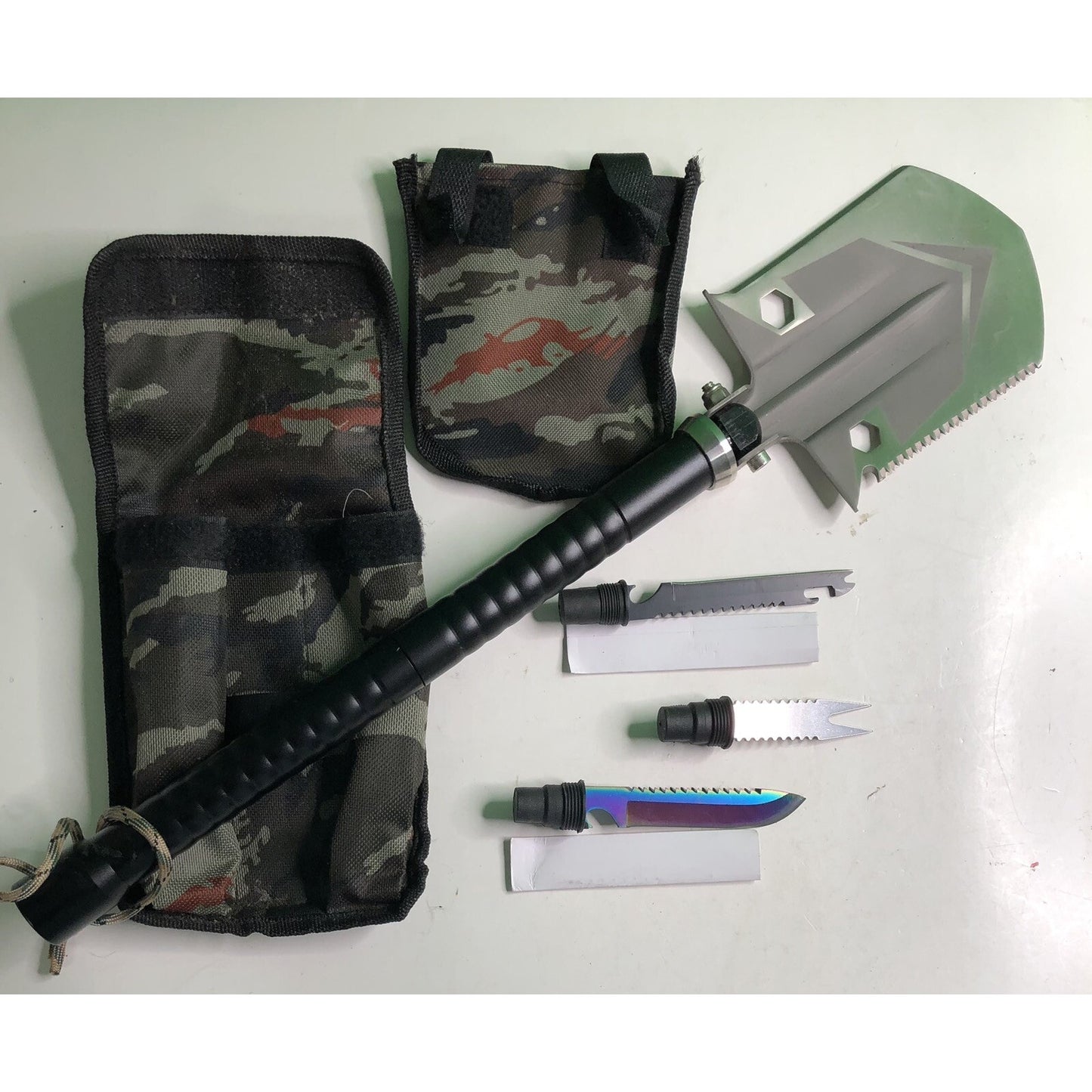 Military Folding Shovel & Blades Compass Survival Tactical Camping Hunting