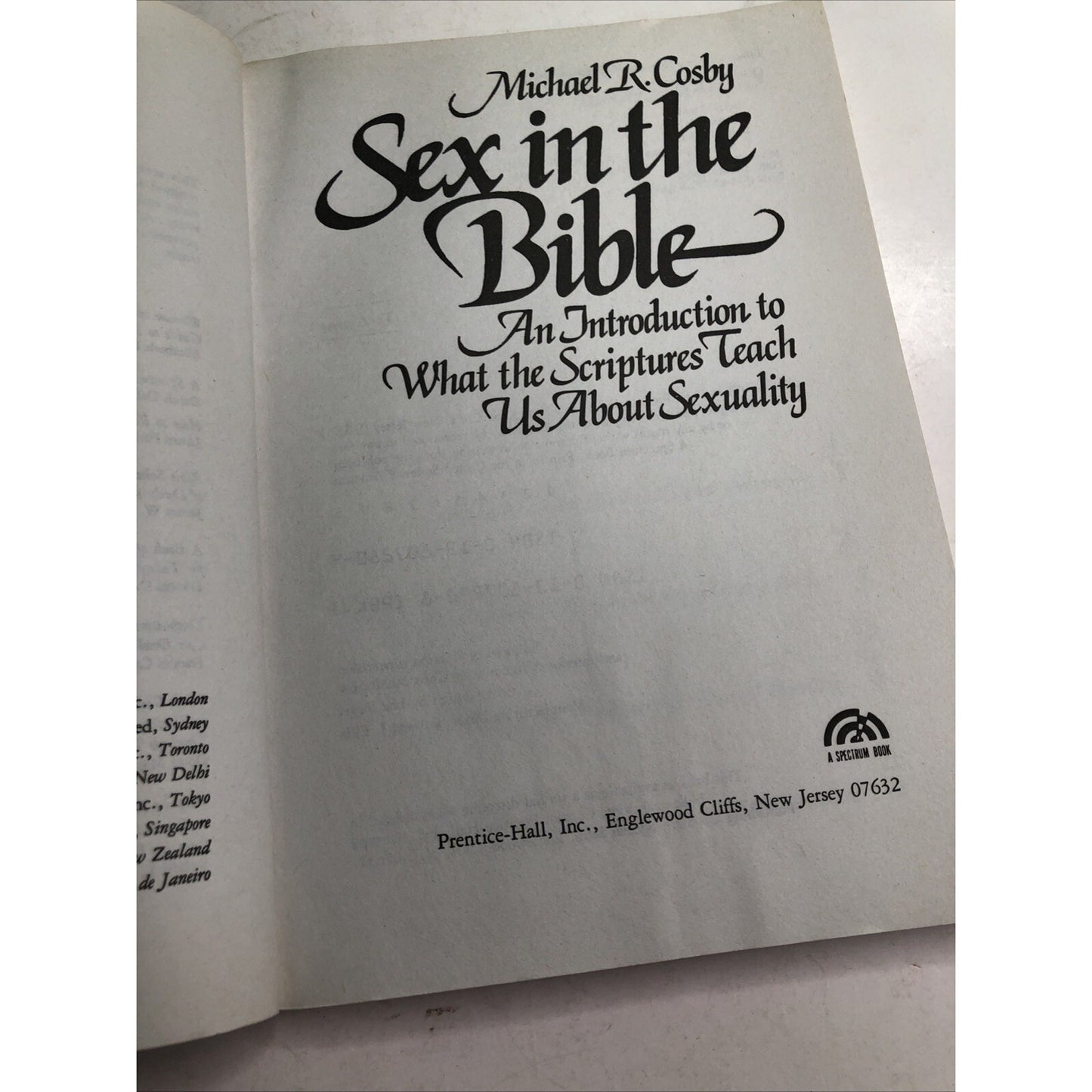 Sex in the Bible By Michael R. Cosby 1984 1st Edition Paperback