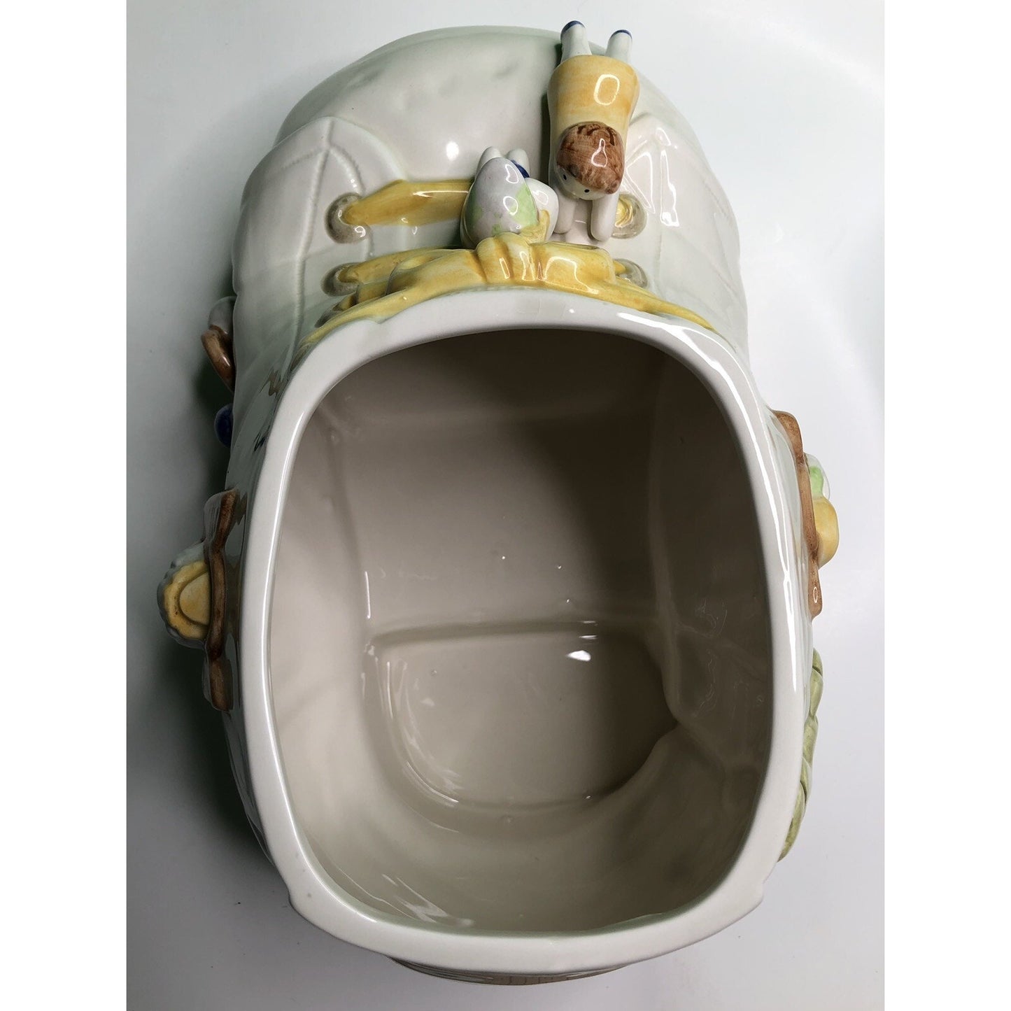 Vintage 1986 FITZ & FLOYD The Old Lady Who Lived in a Shoe COOKIE JAR Mint Large