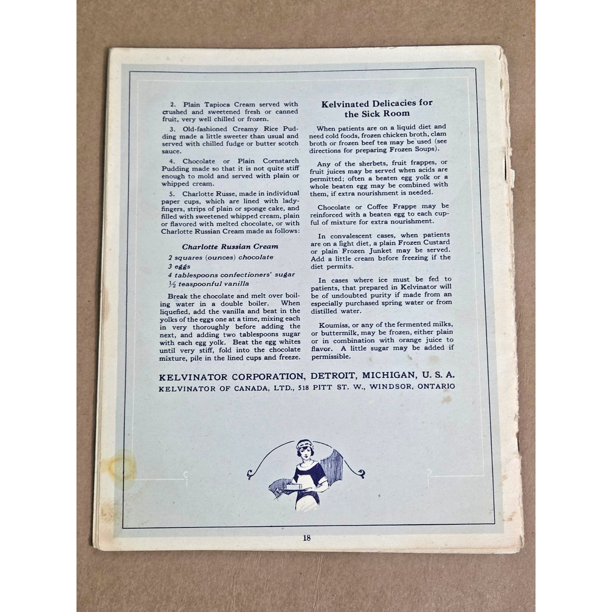 Rare 1925 Kelvinator Book of Delicacies Vintage Refrigerator Recipe Booklet