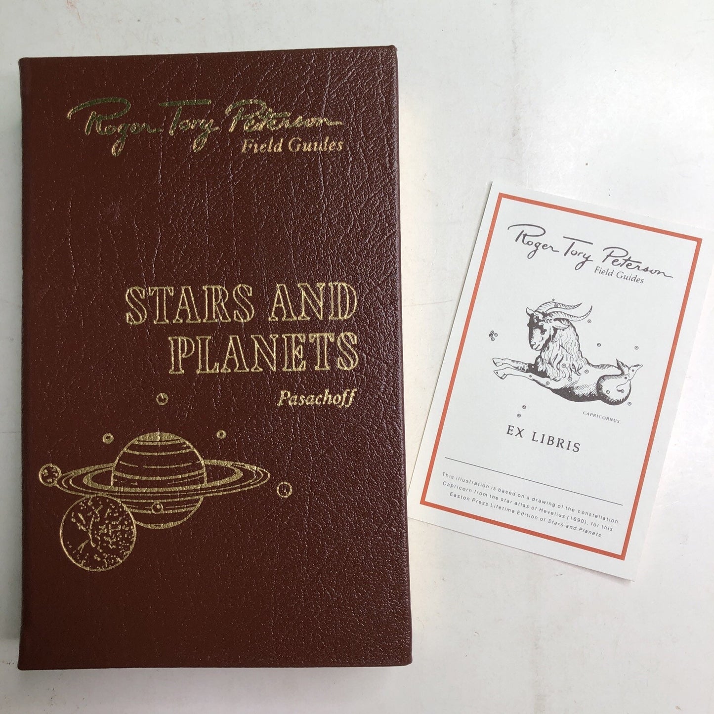 Roger Tory Peterson Field Guides: STARS AND PLANETS HC Leather Bound Bookplate