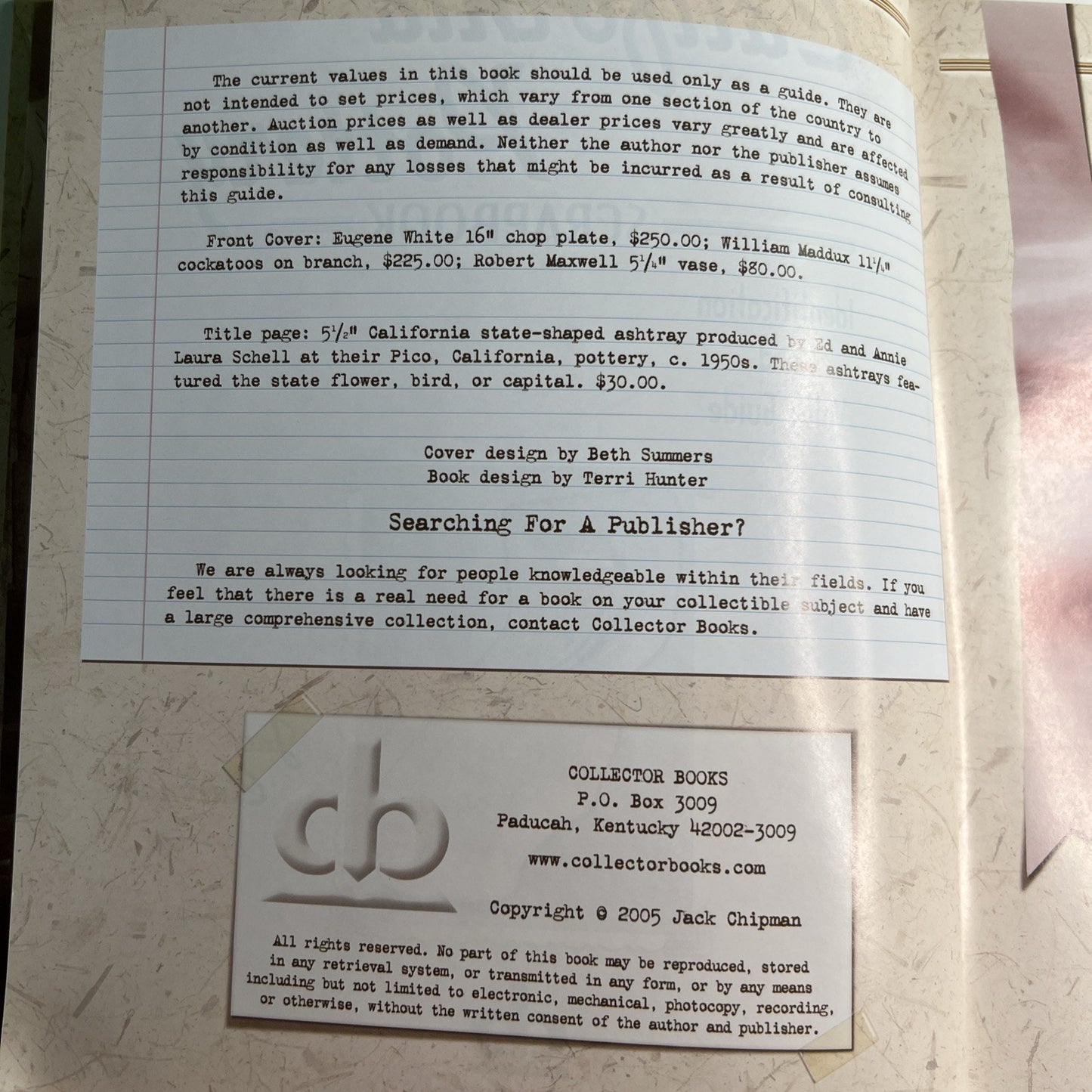 California Pottery Scrapbook Identification Value Guide History Art Chipman 2005