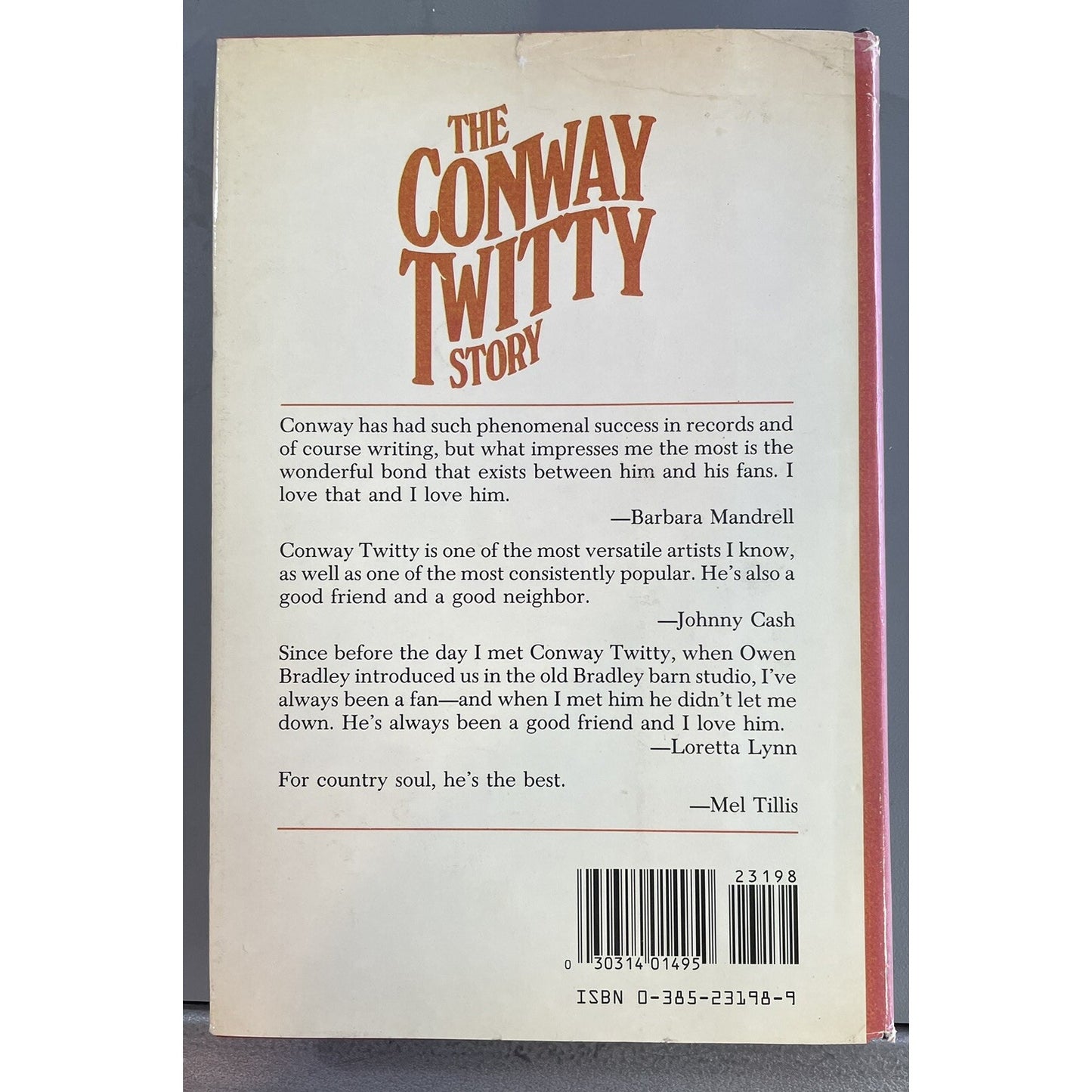 Wilbur Cross THE CONWAY TWITTY STORY An Authorized Biography 1st Edition 1986