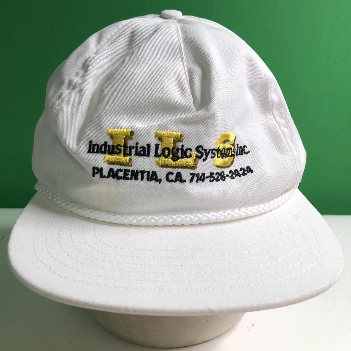 Vintage INDUSTRIAL LOGIC SYSTEMS Logo Strap Back Cotton Polyester Ball Cap Hat