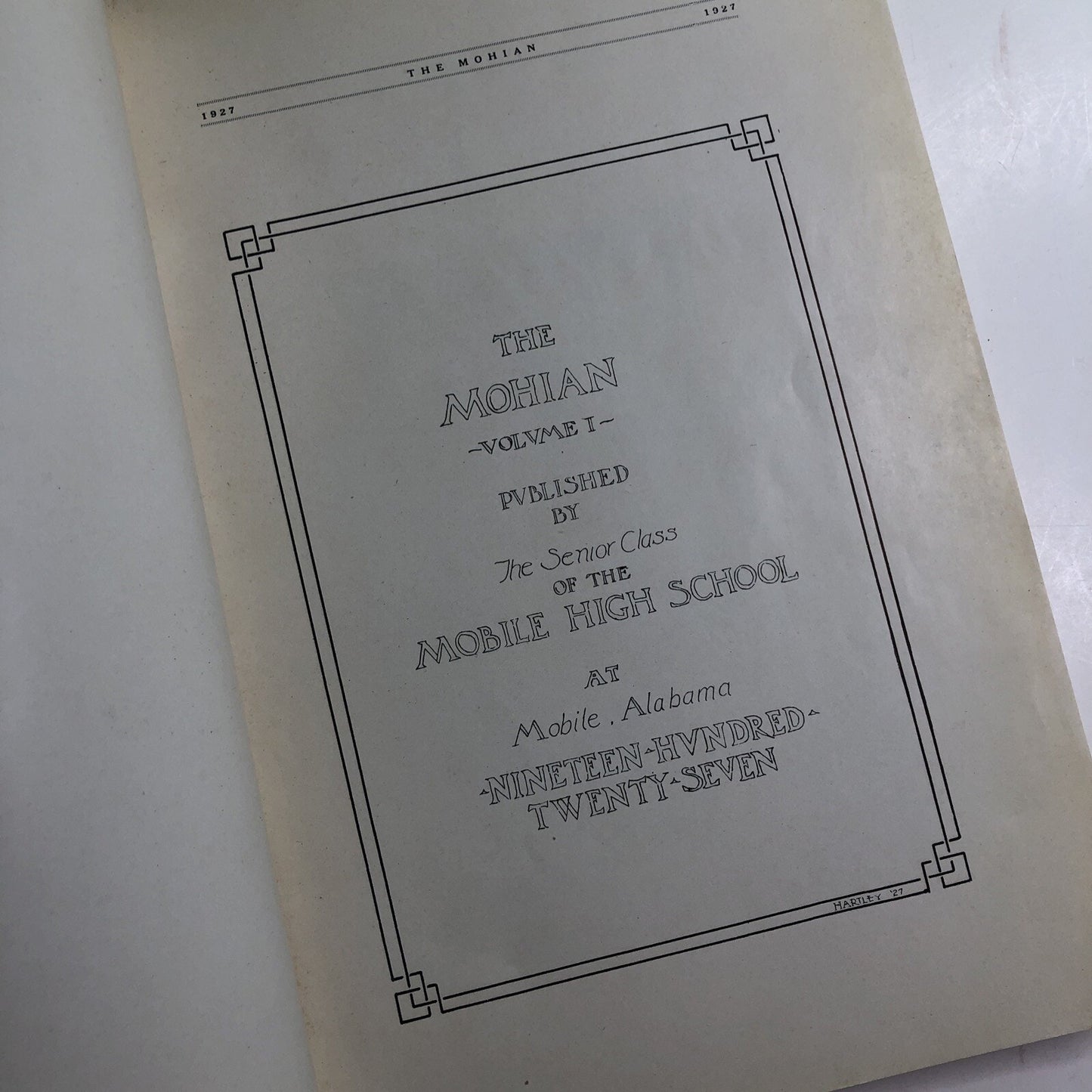 1927 Mohian Murphy Mobile High School Yearbook 1st Edition Alabama AL