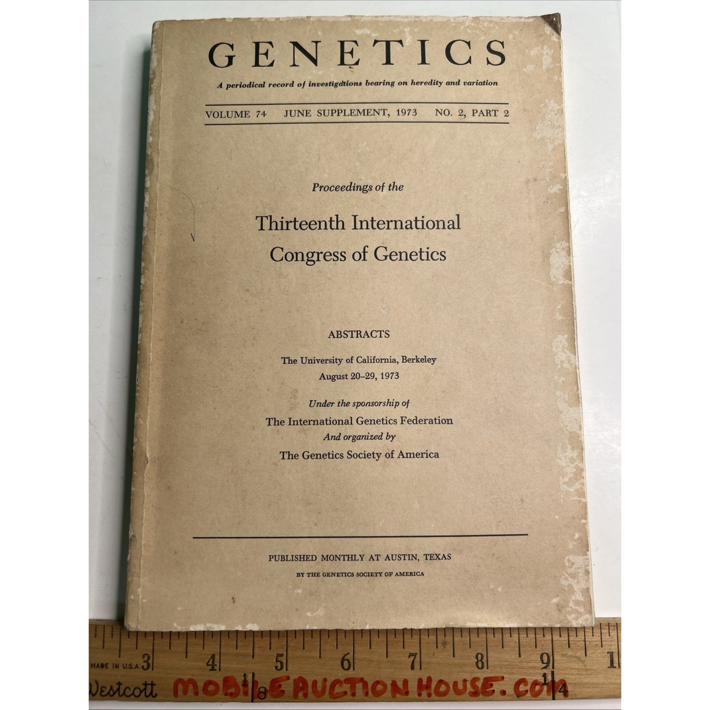 Genetics A Periodical Record Of Investigations On Heredity & Variation June 1973