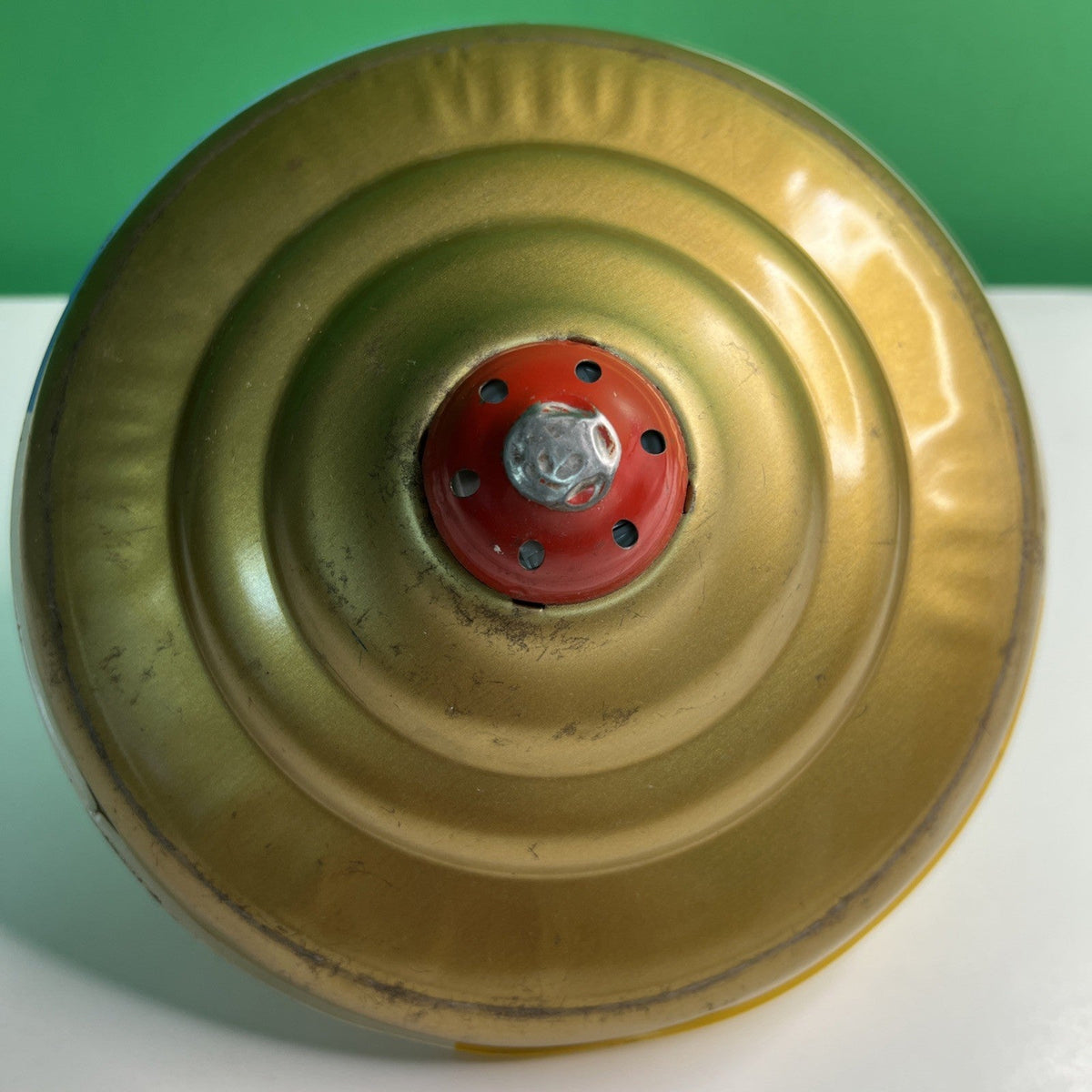 Vintage Tin Litho Chein Spinning Top Nursery Rhymes Mary Lamb Owl Pussy Cat King