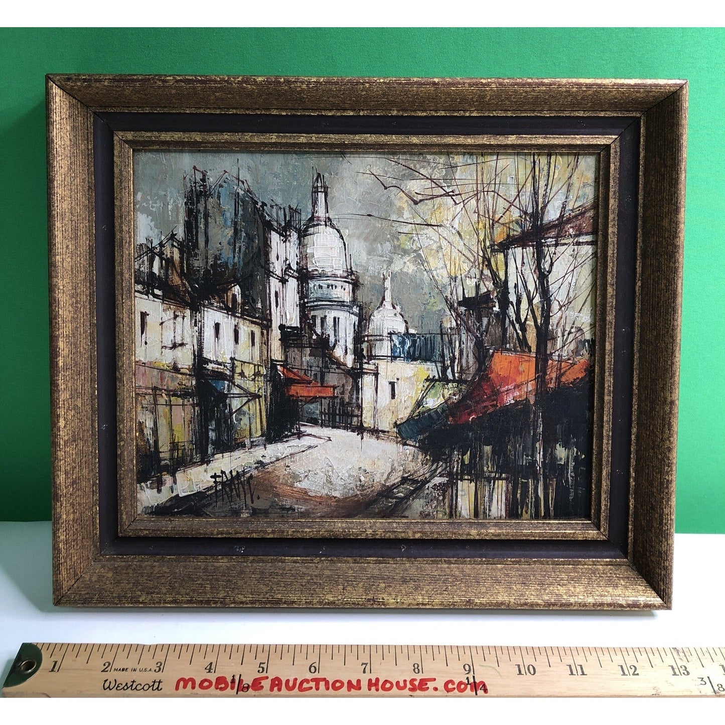 Signed FRANCOIS FRANC Oil Painting Place Du Tertre Montmartre Paris French Artis